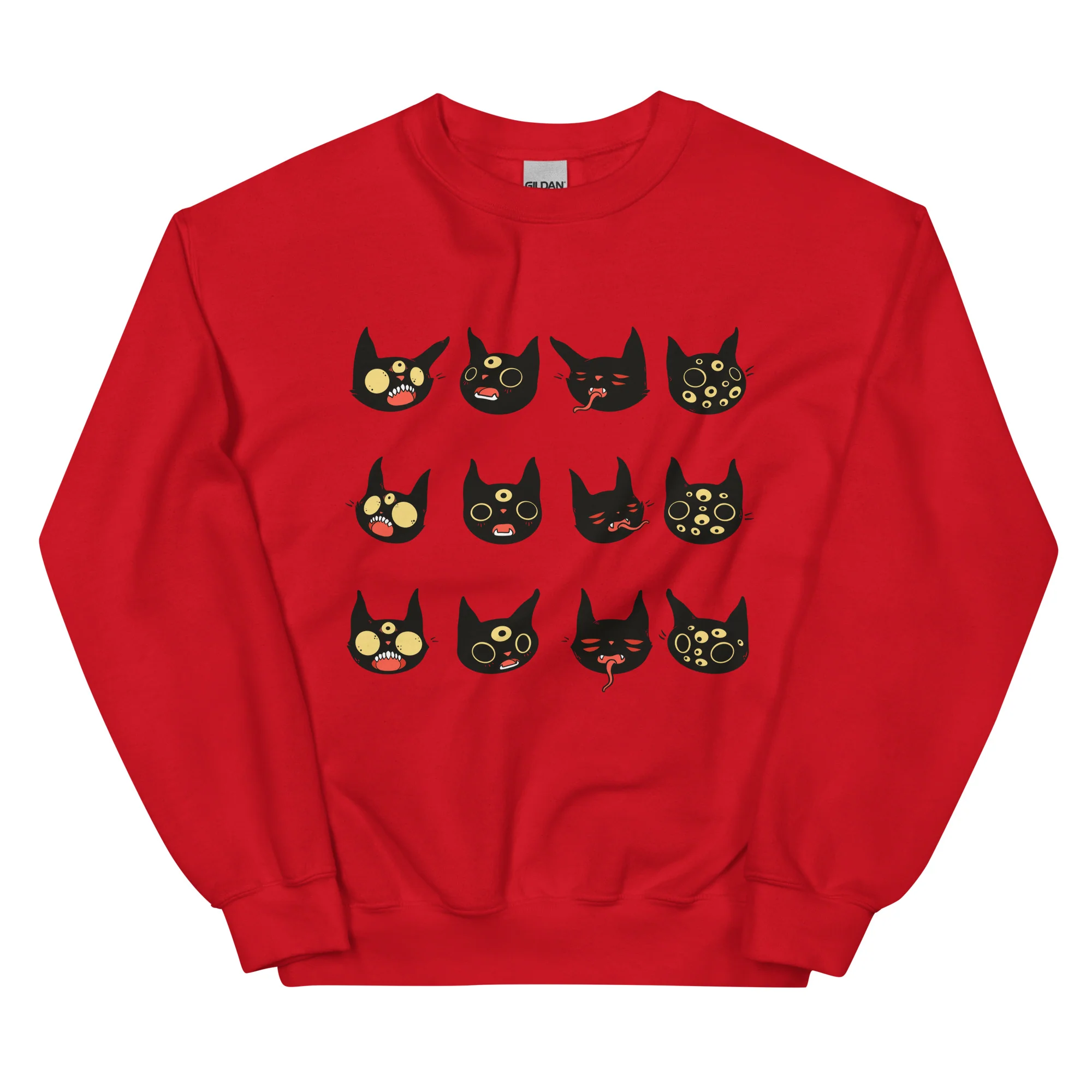 Cat Faces, Unisex Sweatshirt - Image 2