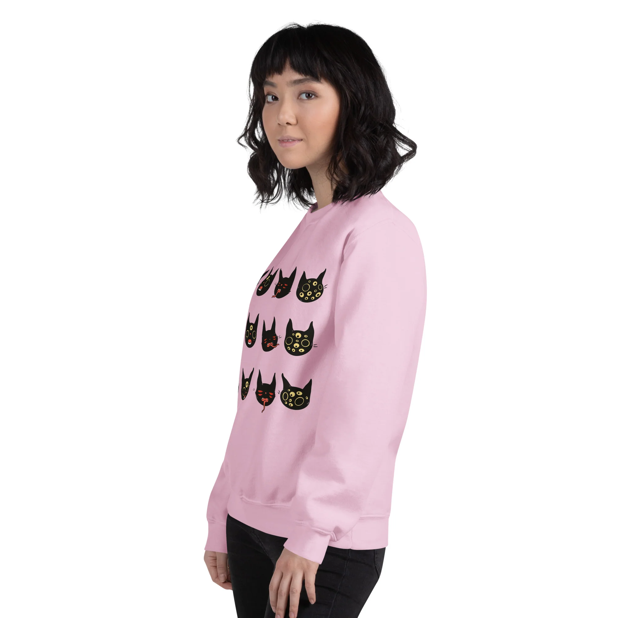 Cat Faces, Unisex Sweatshirt - Image 6