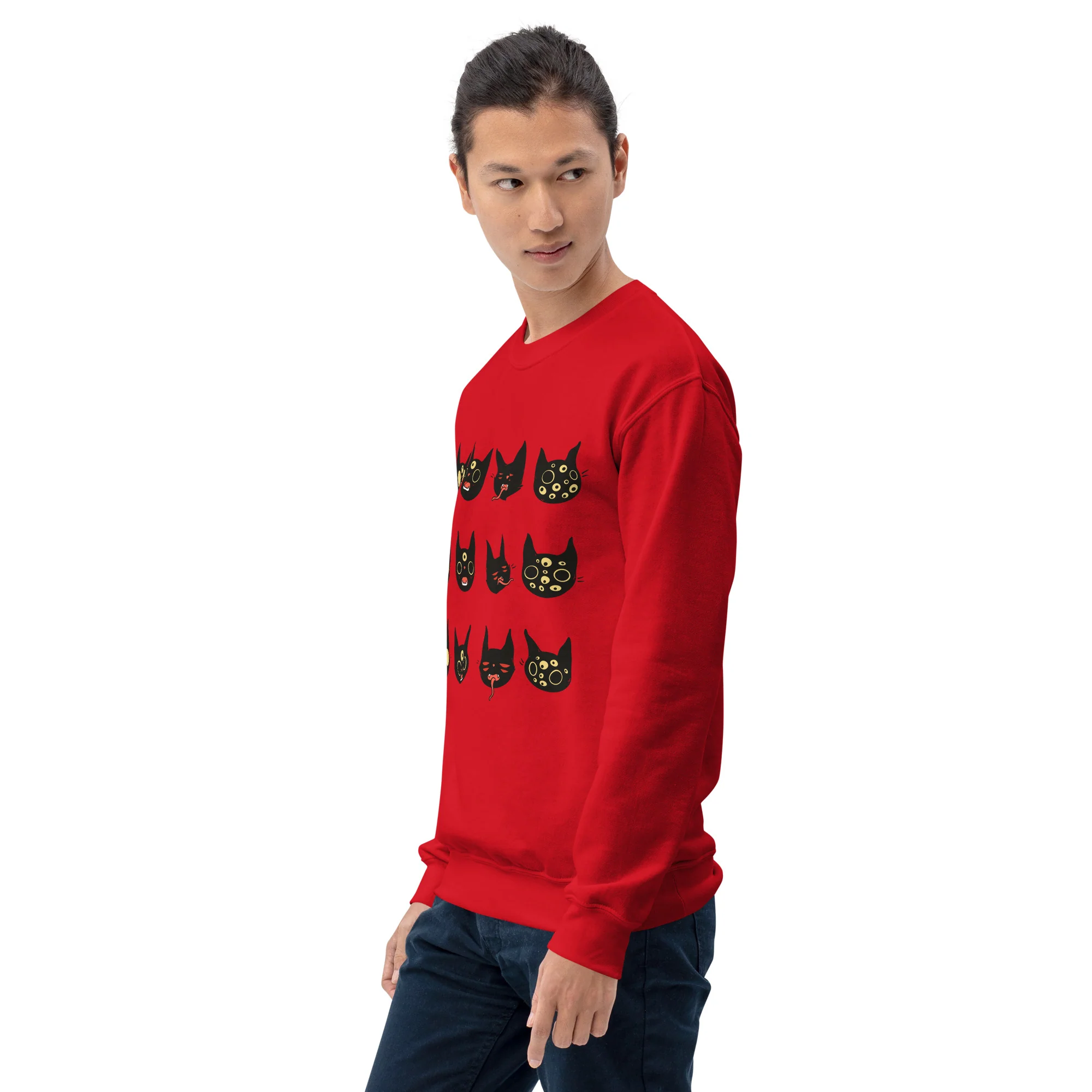 Cat Faces, Unisex Sweatshirt - Image 7