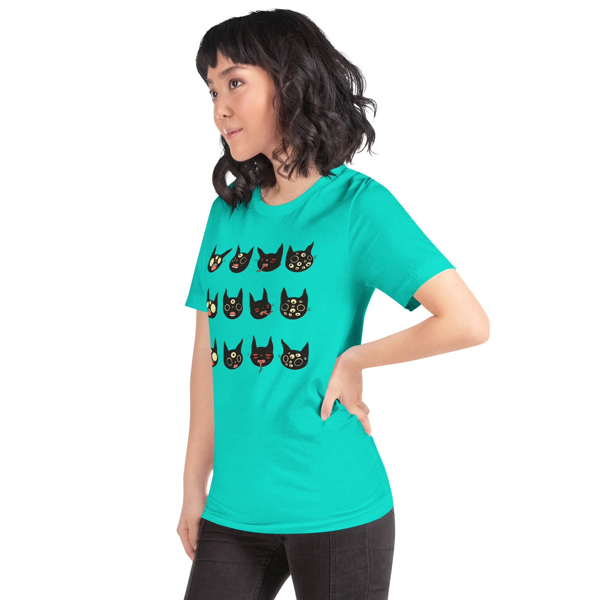 Cat Faces, Unisex T-Shirt - Image 5