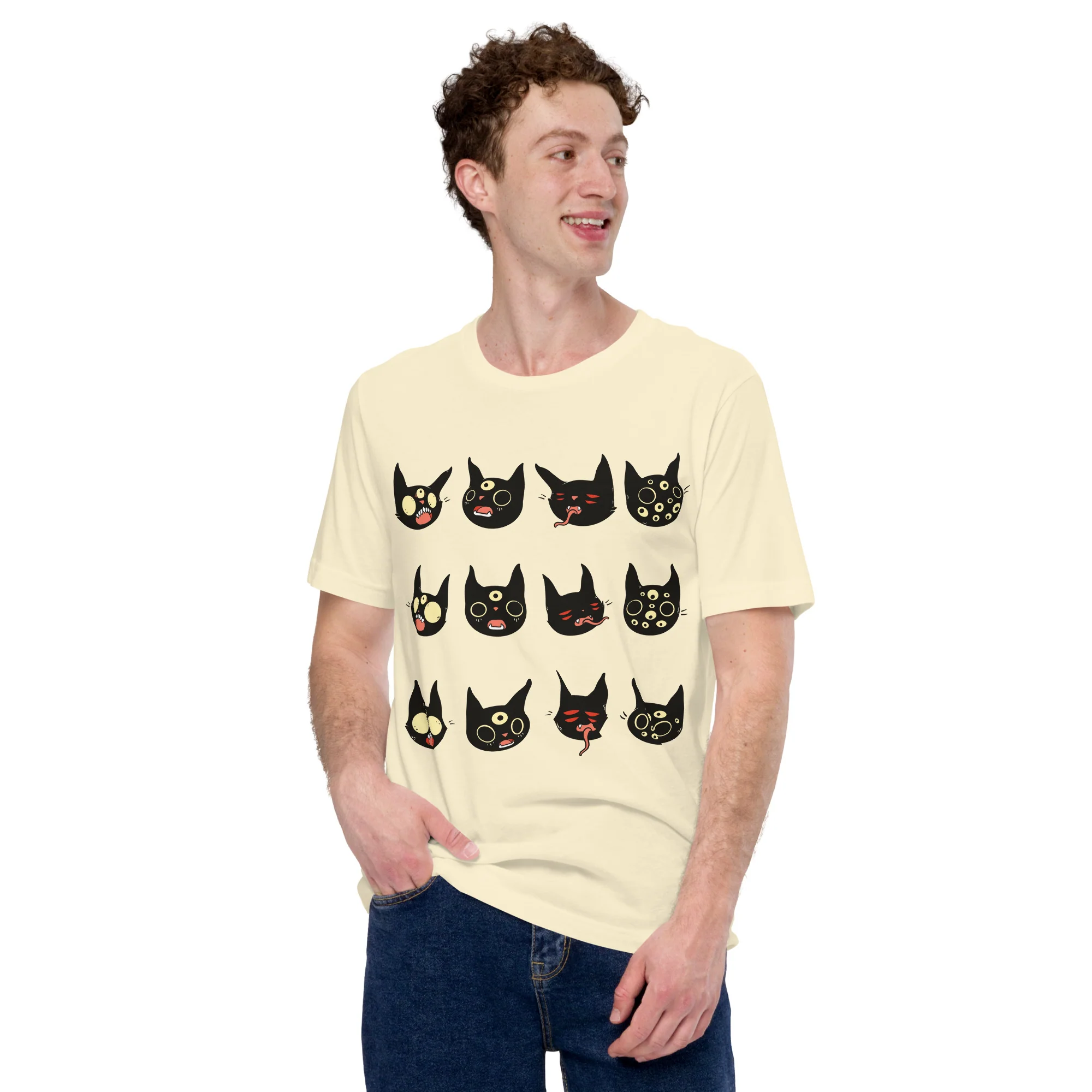 Cat Faces, Unisex T-Shirt - Image 6