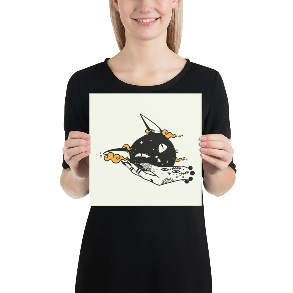 Cat Head, Matte Art Print Poster - Image 3