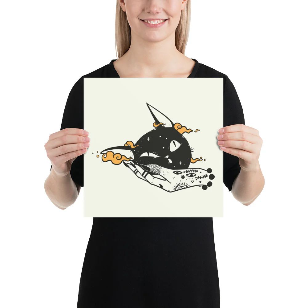 Cat Head, Matte Art Print Poster - Image 4