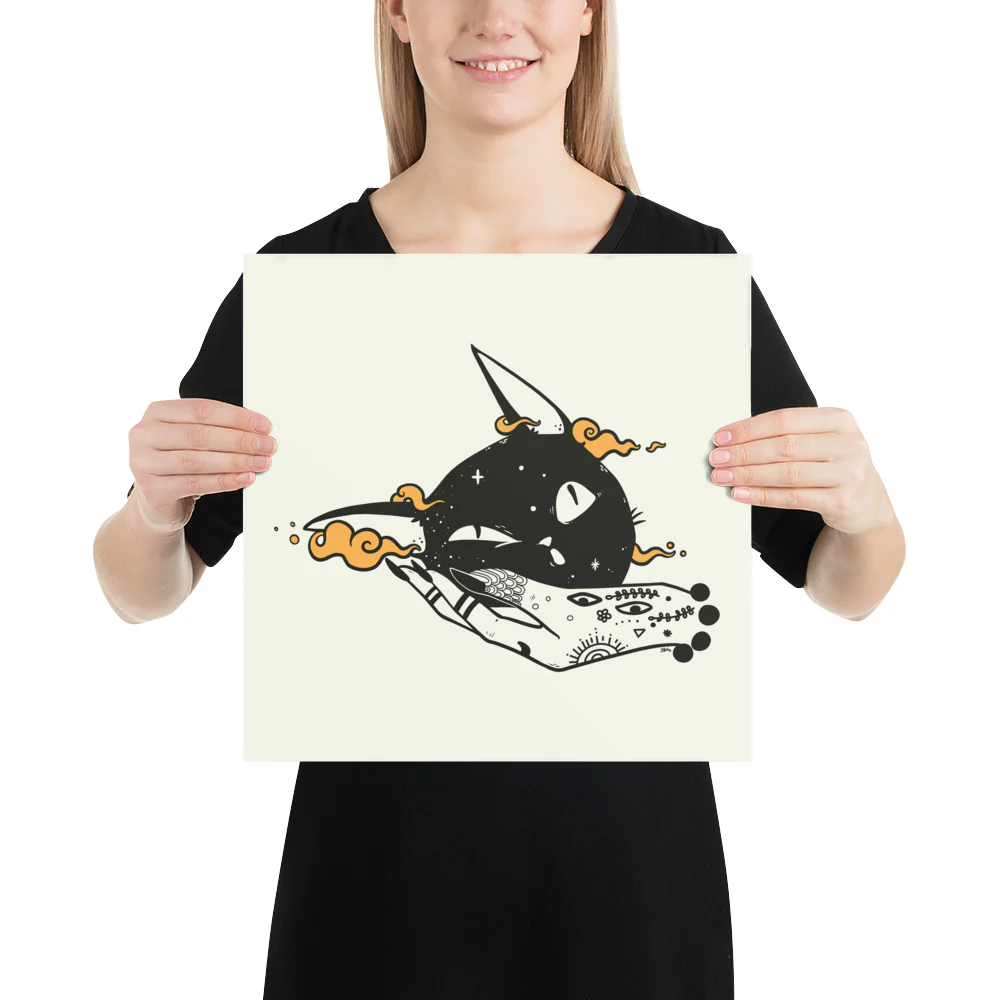 Cat Head, Matte Art Print Poster - Image 5