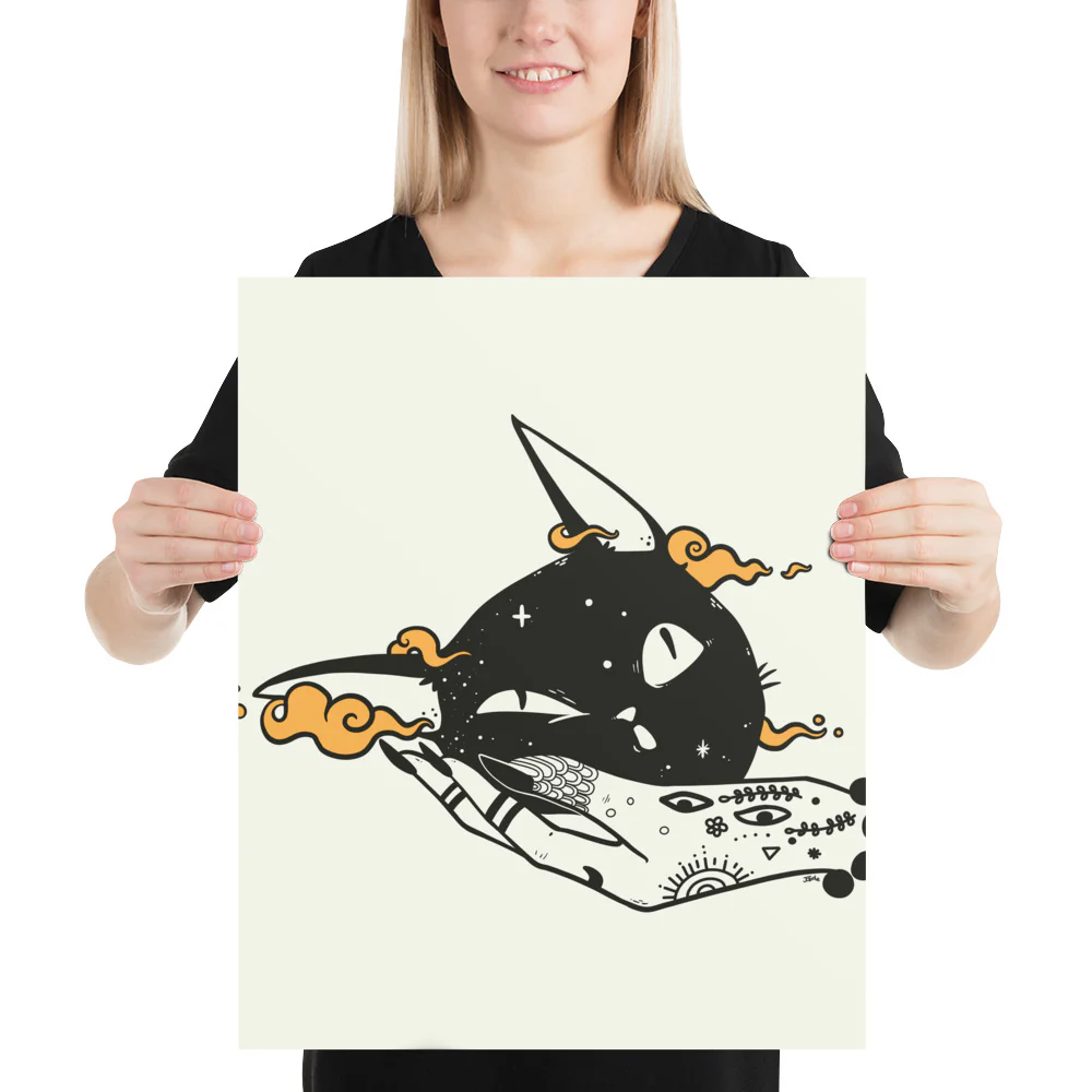 Cat Head, Matte Art Print Poster - Image 7