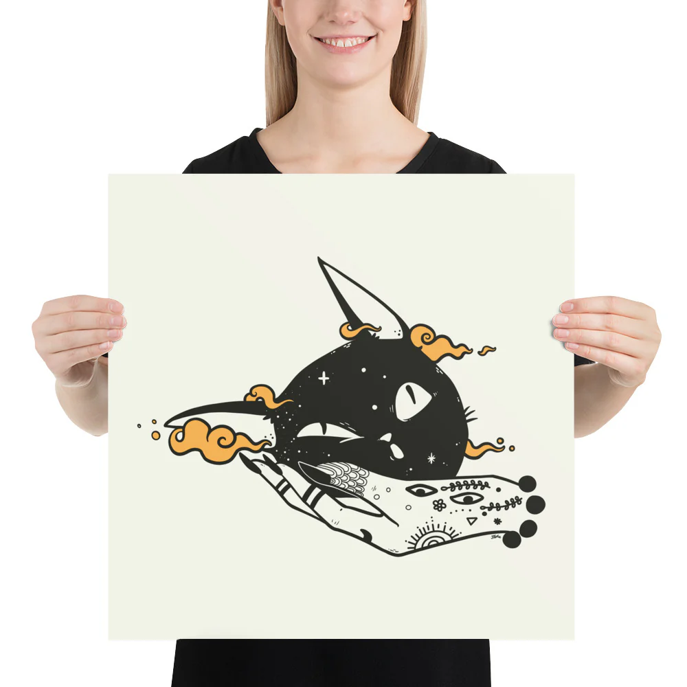 Cat Head, Matte Art Print Poster - Image 8