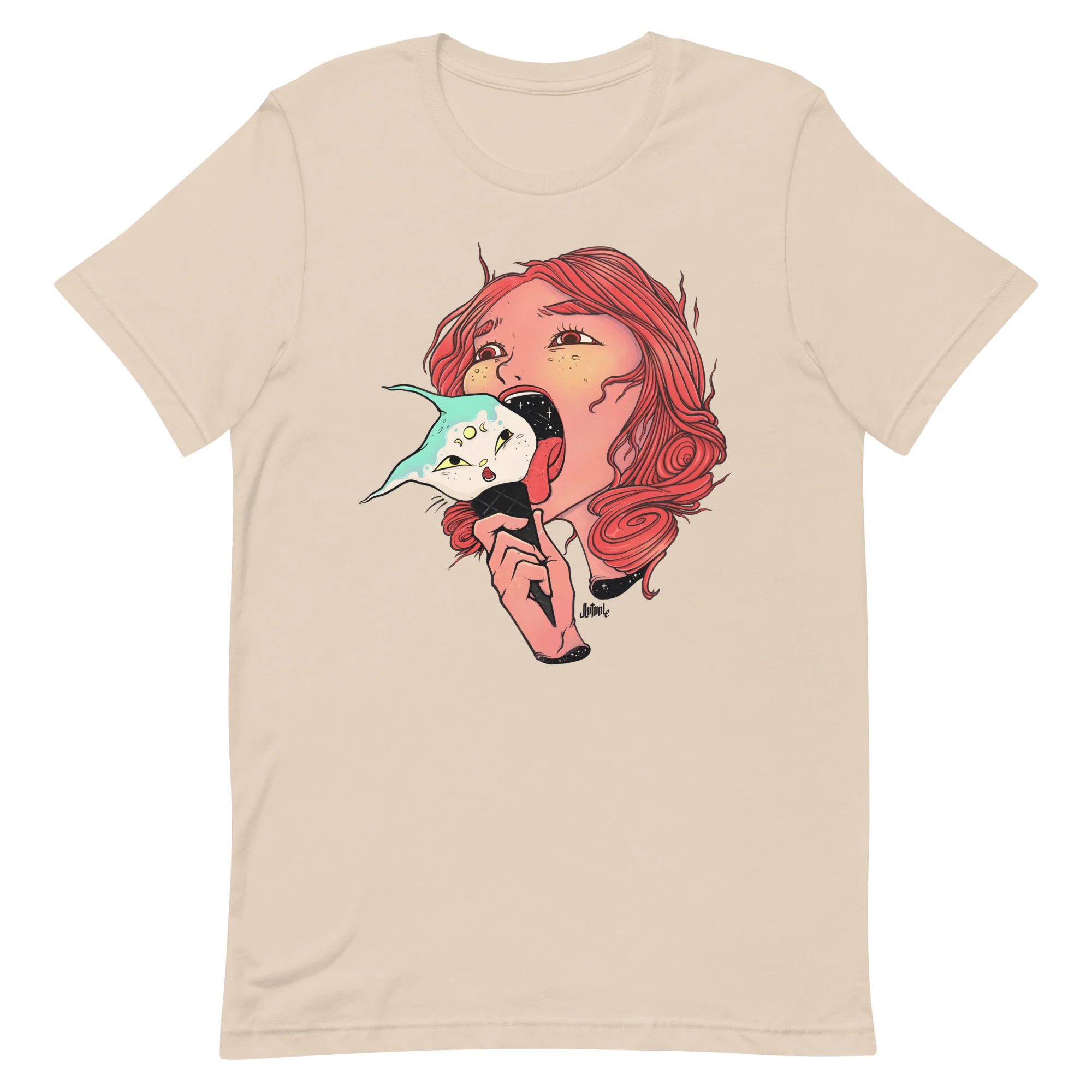Cat Ice Cream, Unisex T-Shirt - Image 6
