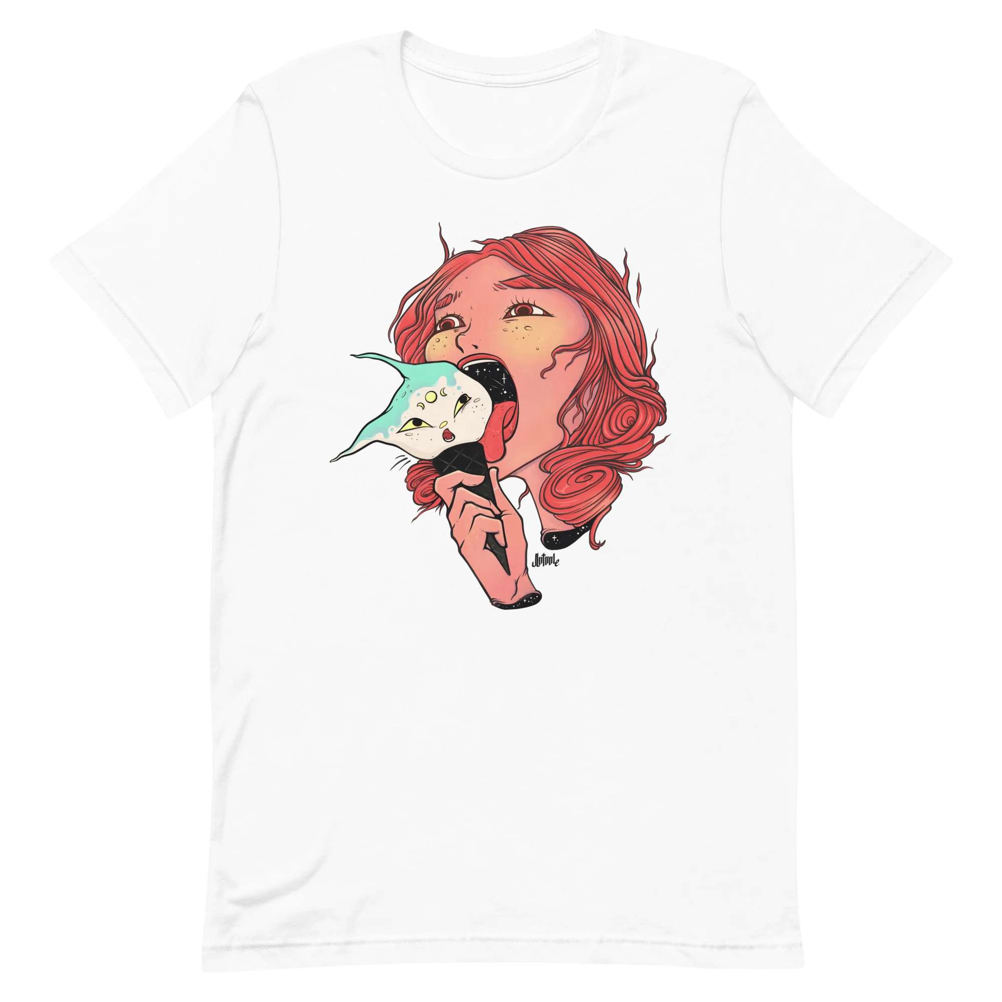 Cat Ice Cream, Unisex T-Shirt - Image 7