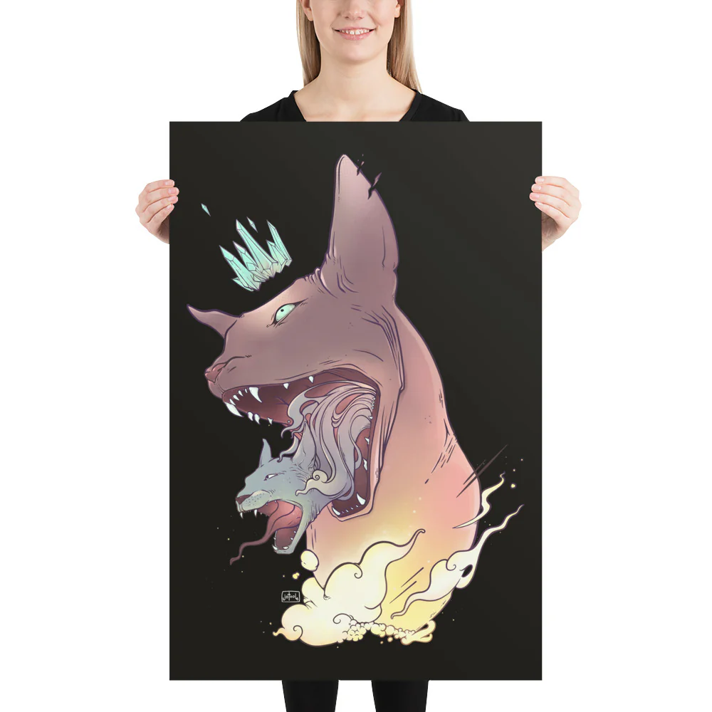 Cat In Cat, Matte Art Print Poster - Image 10