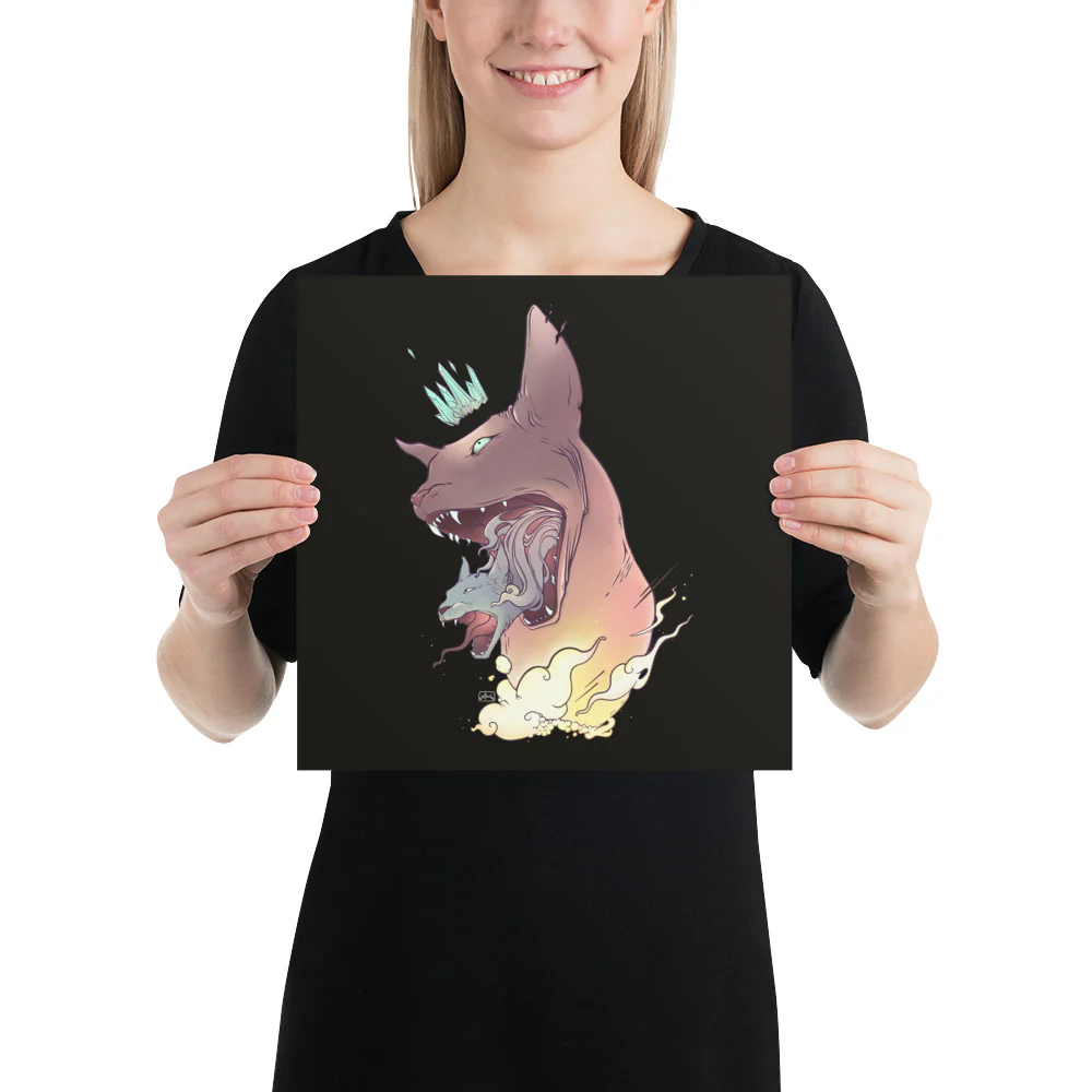 Cat In Cat, Matte Art Print Poster - Image 4