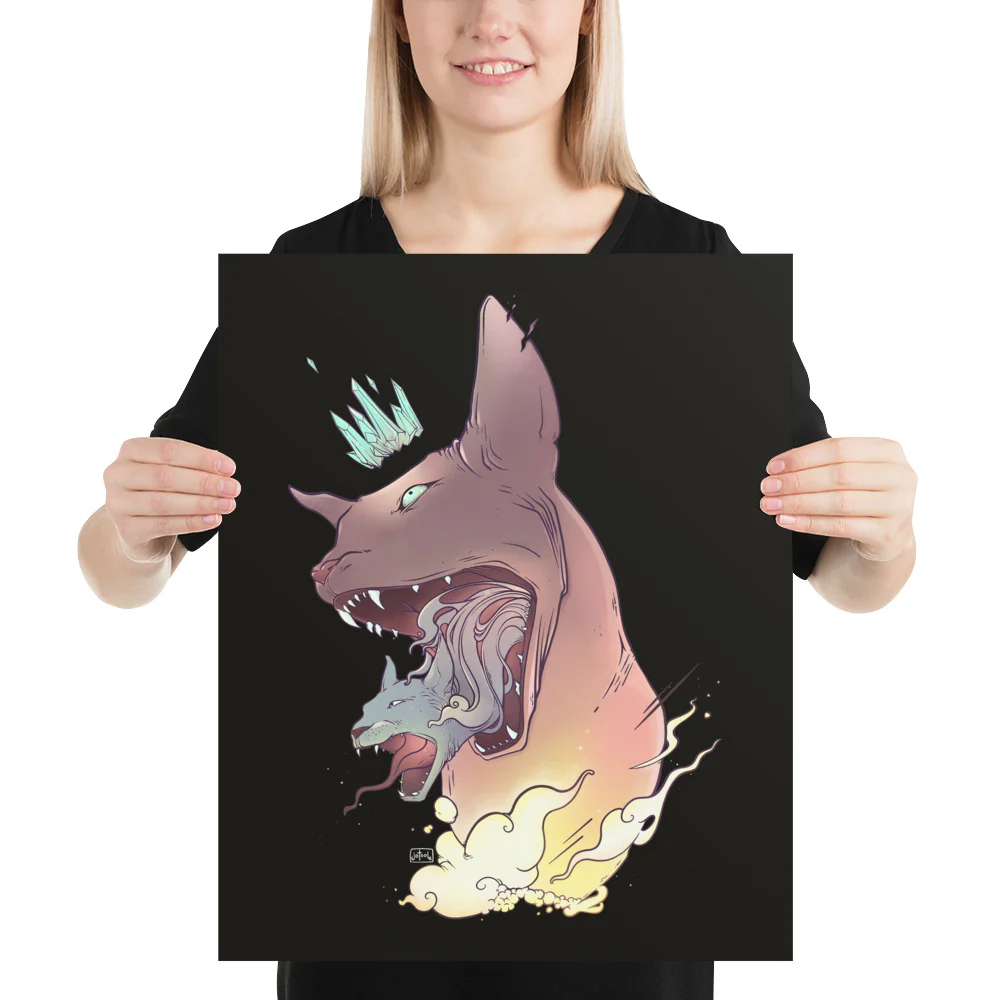 Cat In Cat, Matte Art Print Poster - Image 7