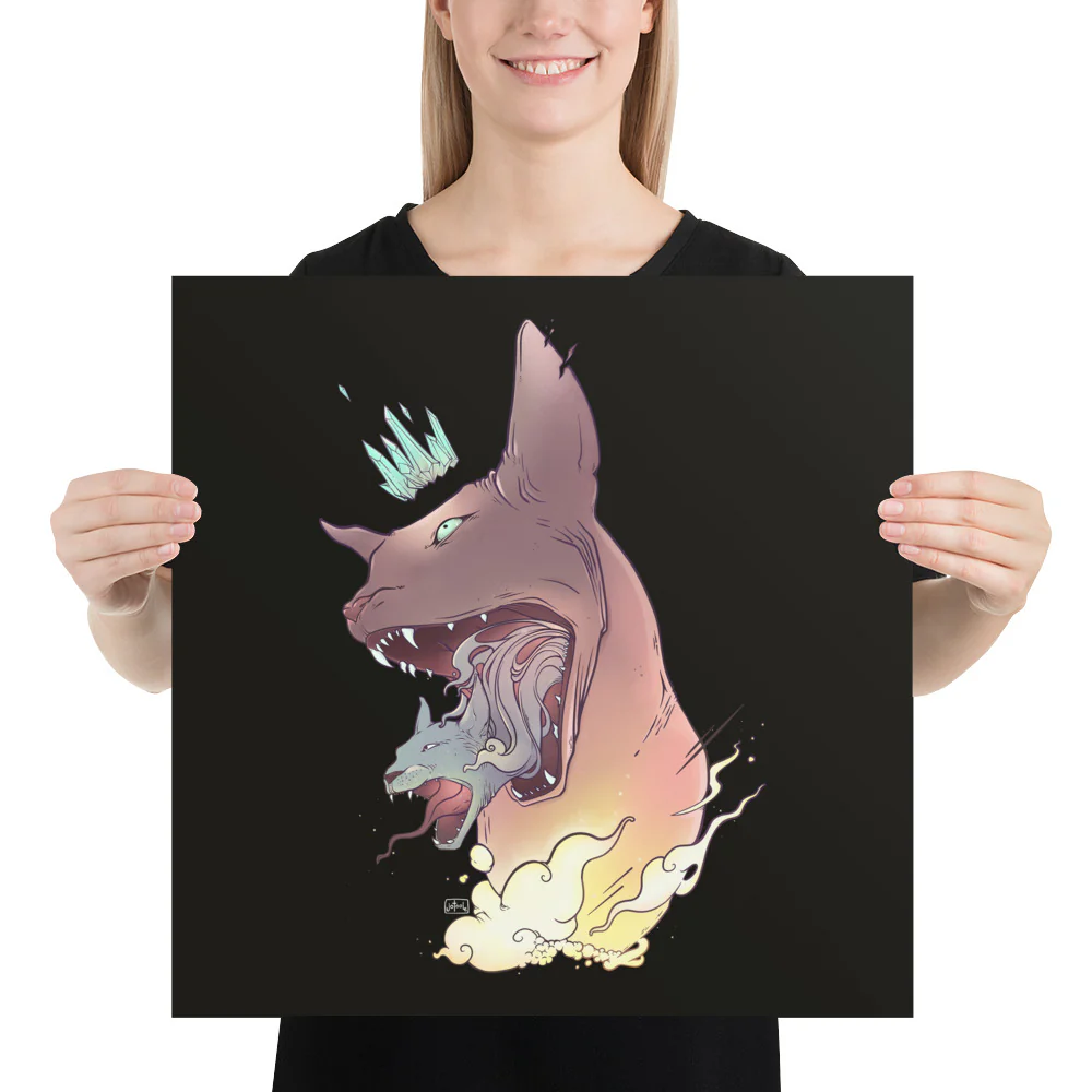 Cat In Cat, Matte Art Print Poster - Image 8