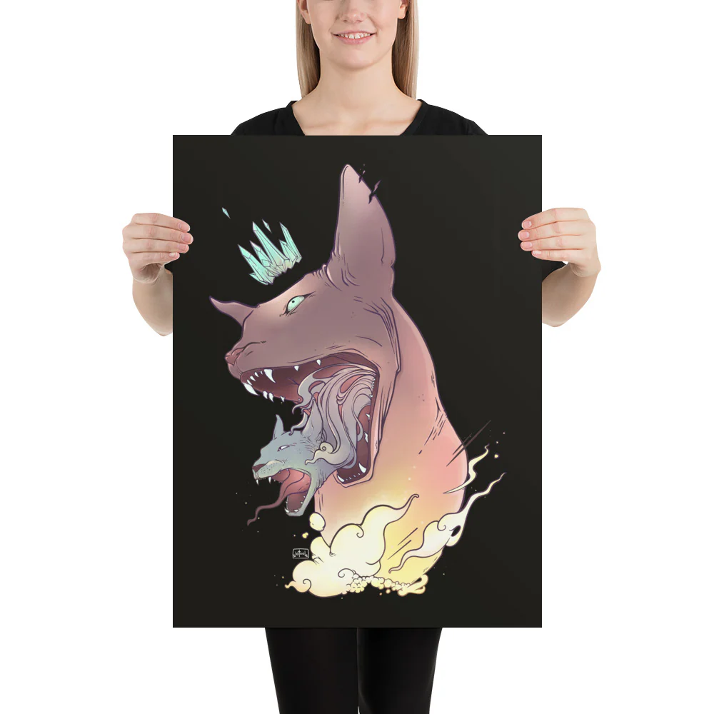 Cat In Cat, Matte Art Print Poster - Image 9