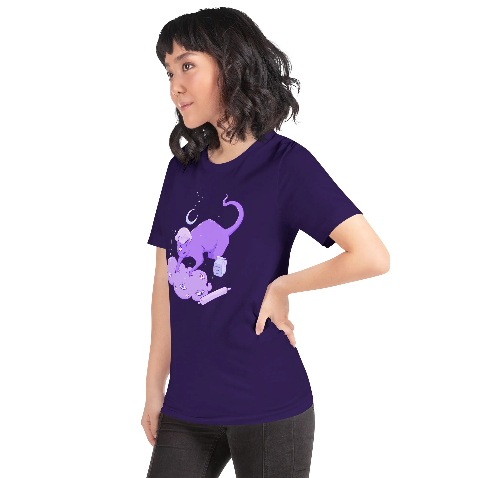 Cat Making Biscuits, Unisex T-Shirt - Image 3