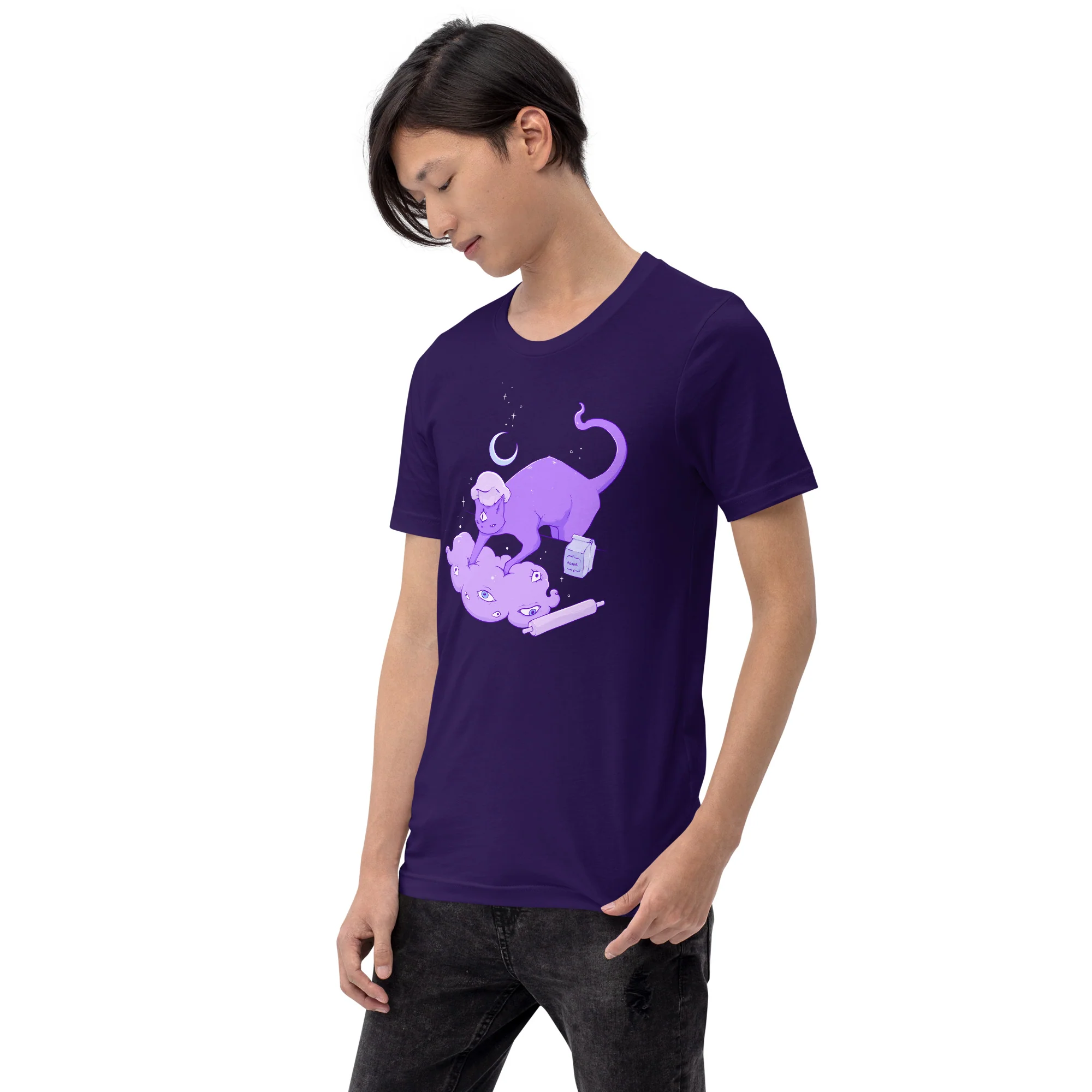 Cat Making Biscuits, Unisex T-Shirt - Image 4