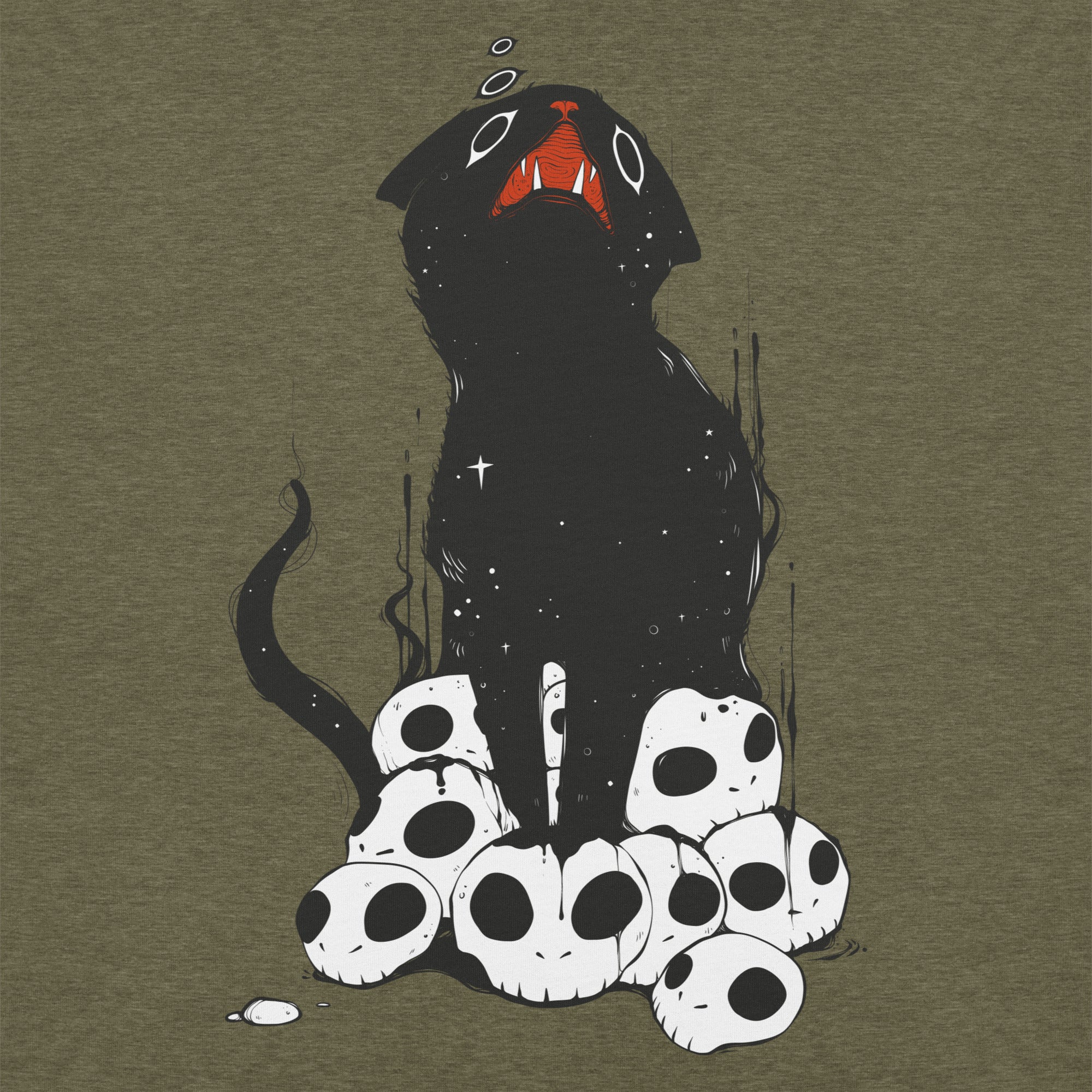 Cat On Skulls, Unisex T-Shirt - Image 2