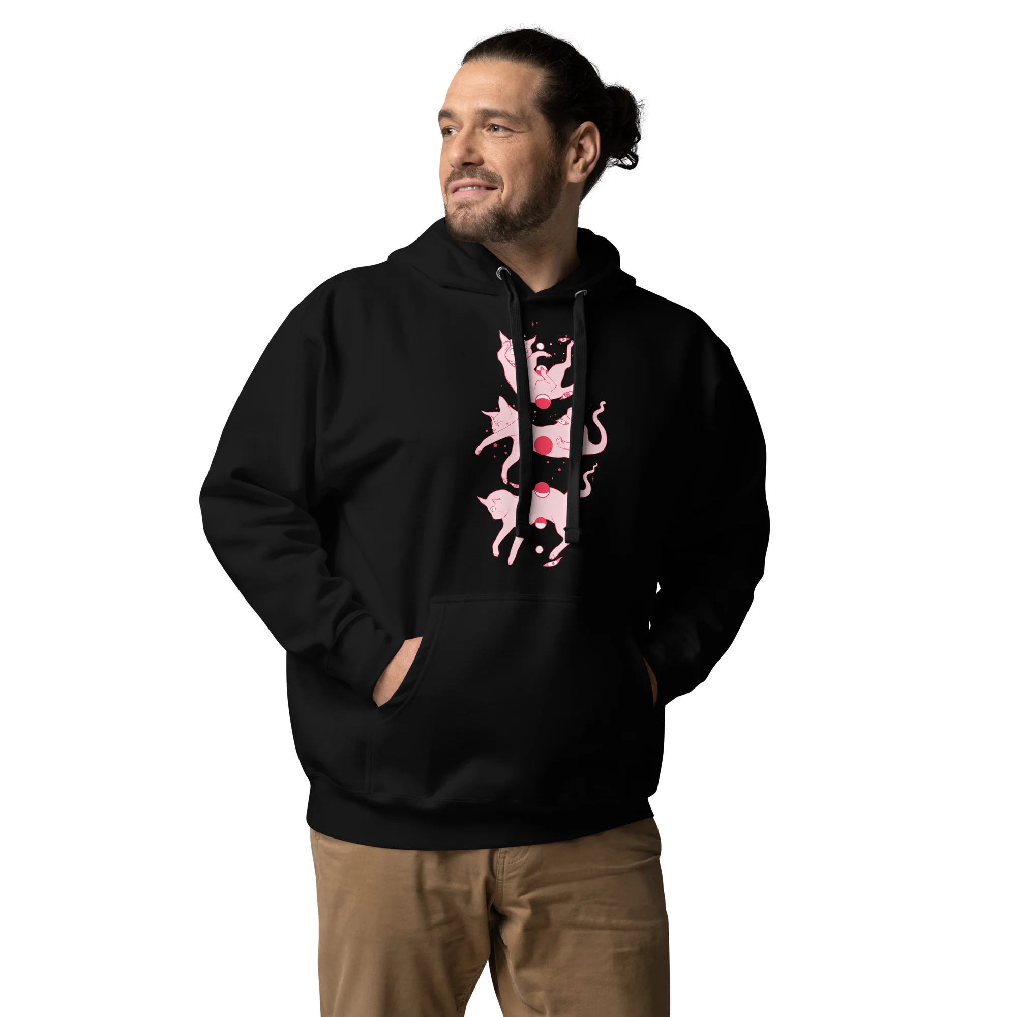 Cat Phases, Unisex Hoodie - Image 4