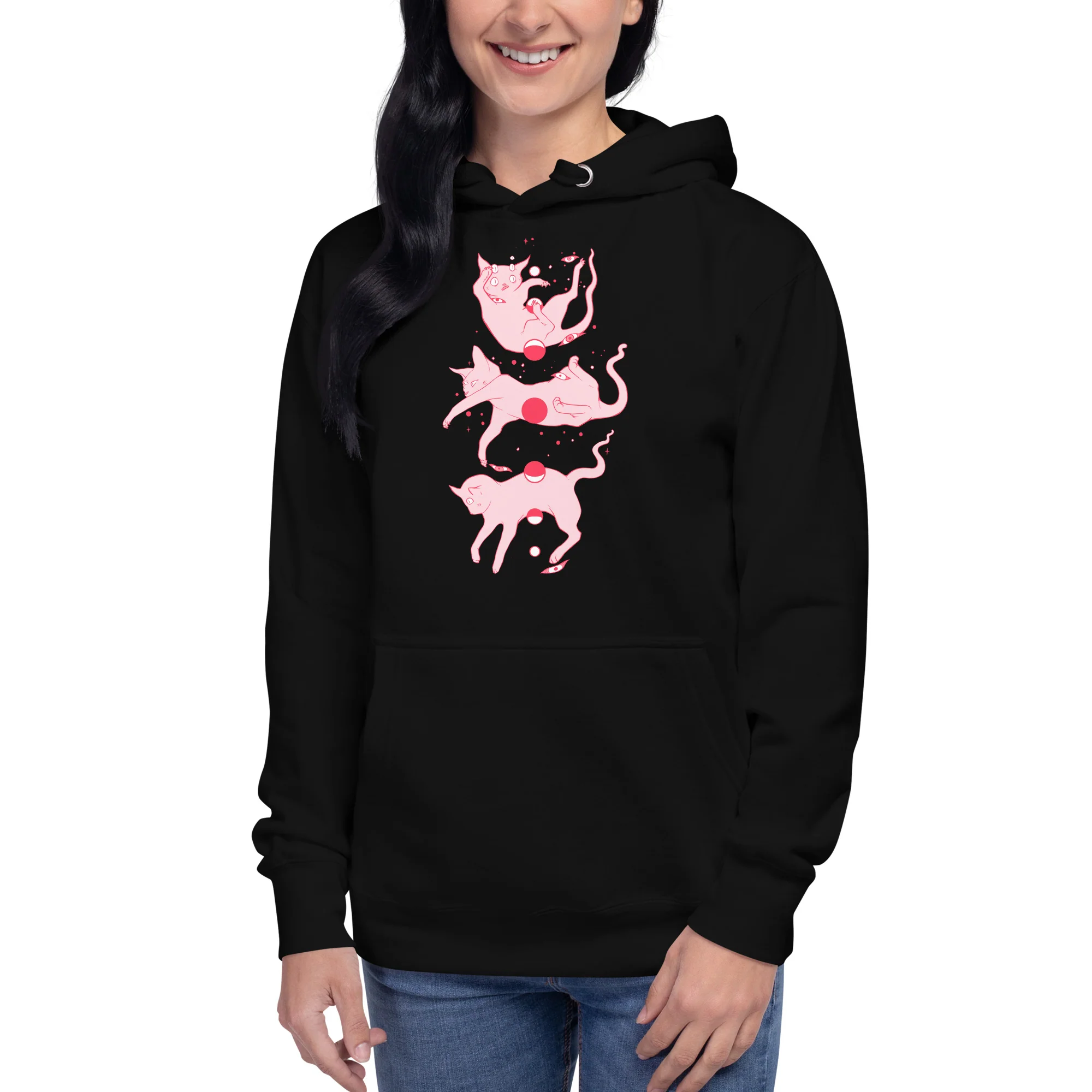 Cat Phases, Unisex Hoodie - Image 7