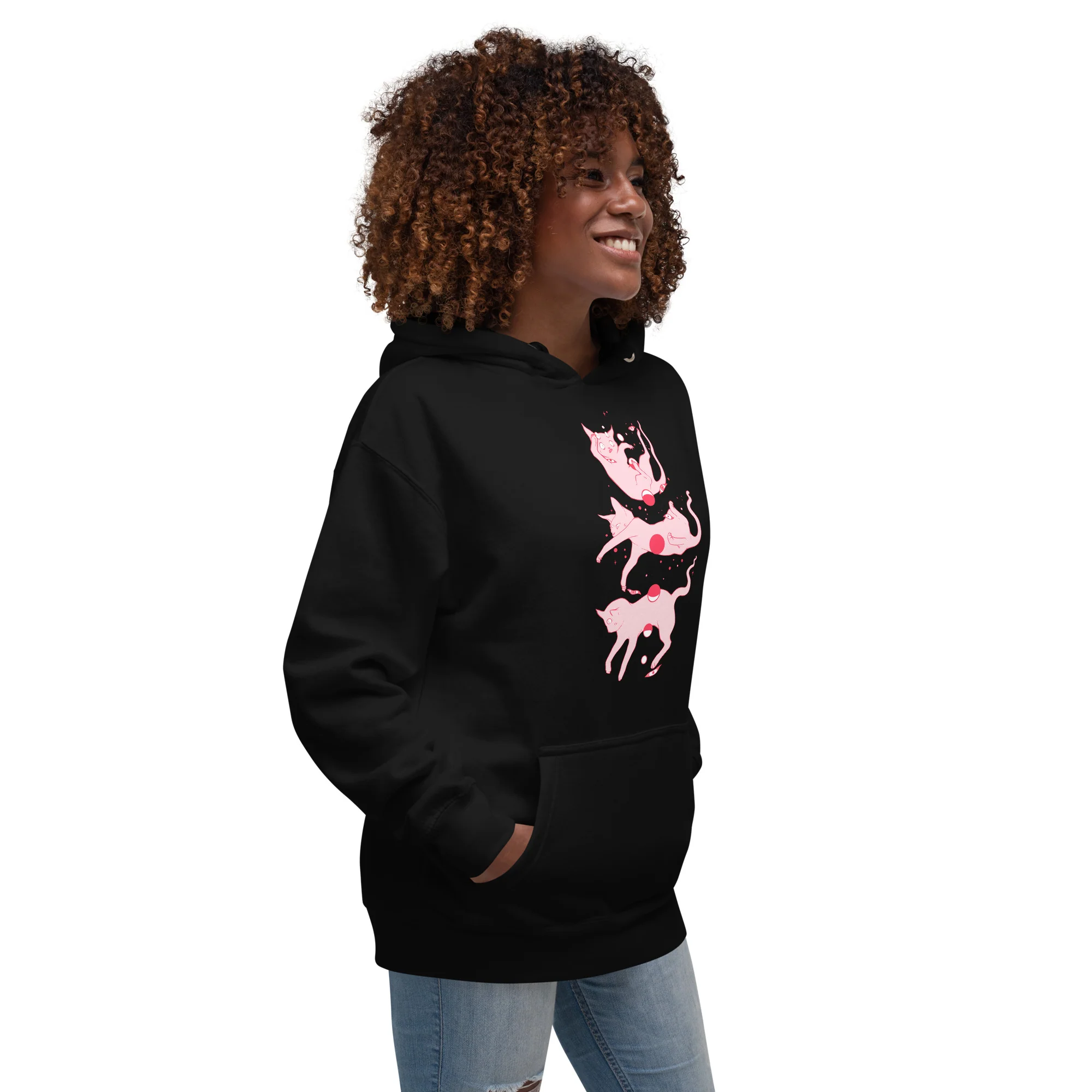 Cat Phases, Unisex Hoodie - Image 9