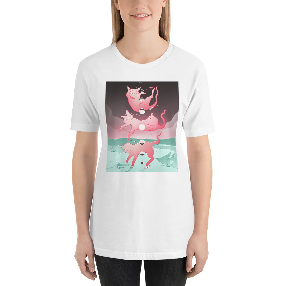 Cat Phases, Unisex T-Shirt, Black Or White - Image 3