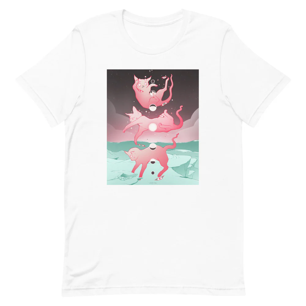 Cat Phases, Unisex T-Shirt, Black Or White - Image 4