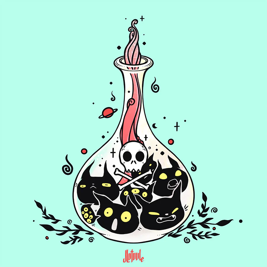 Cat Potion, Matte Art Print Poster