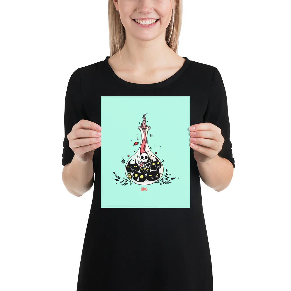 Cat Potion, Matte Art Print Poster - Image 2