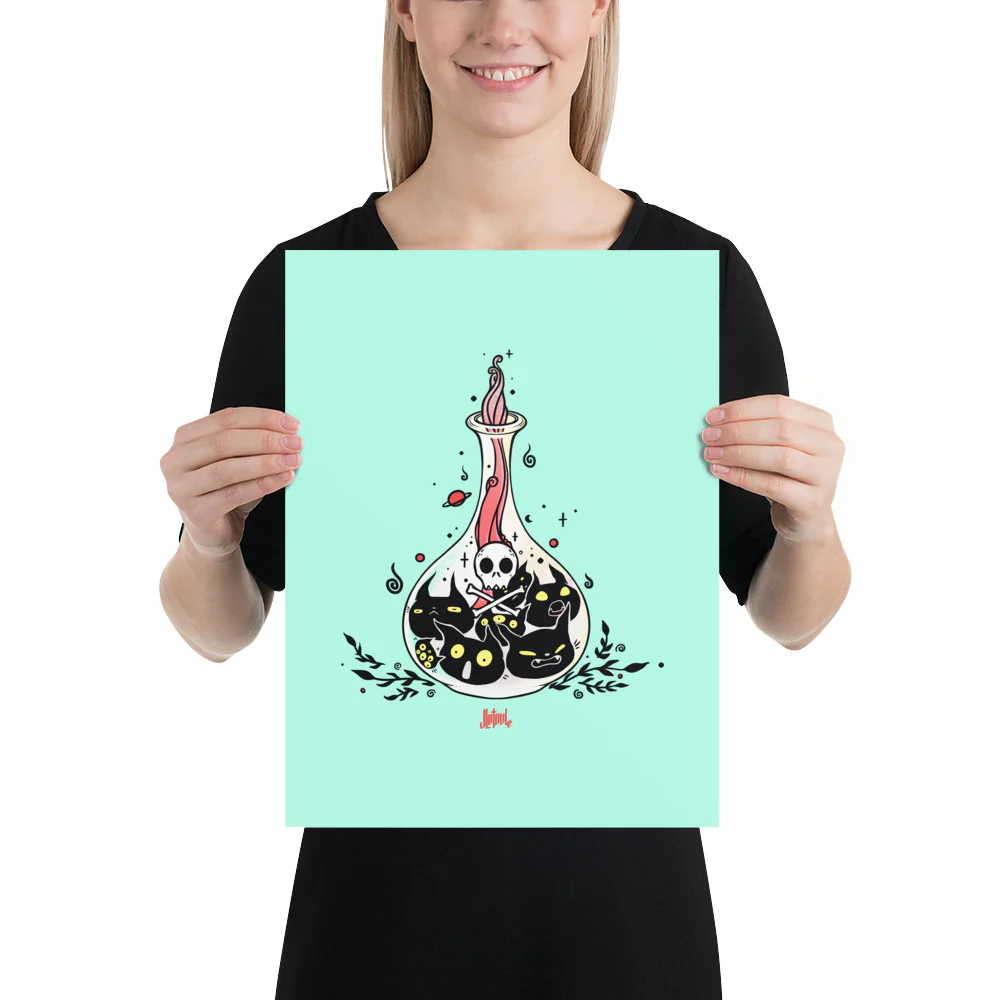 Cat Potion, Matte Art Print Poster - Image 5