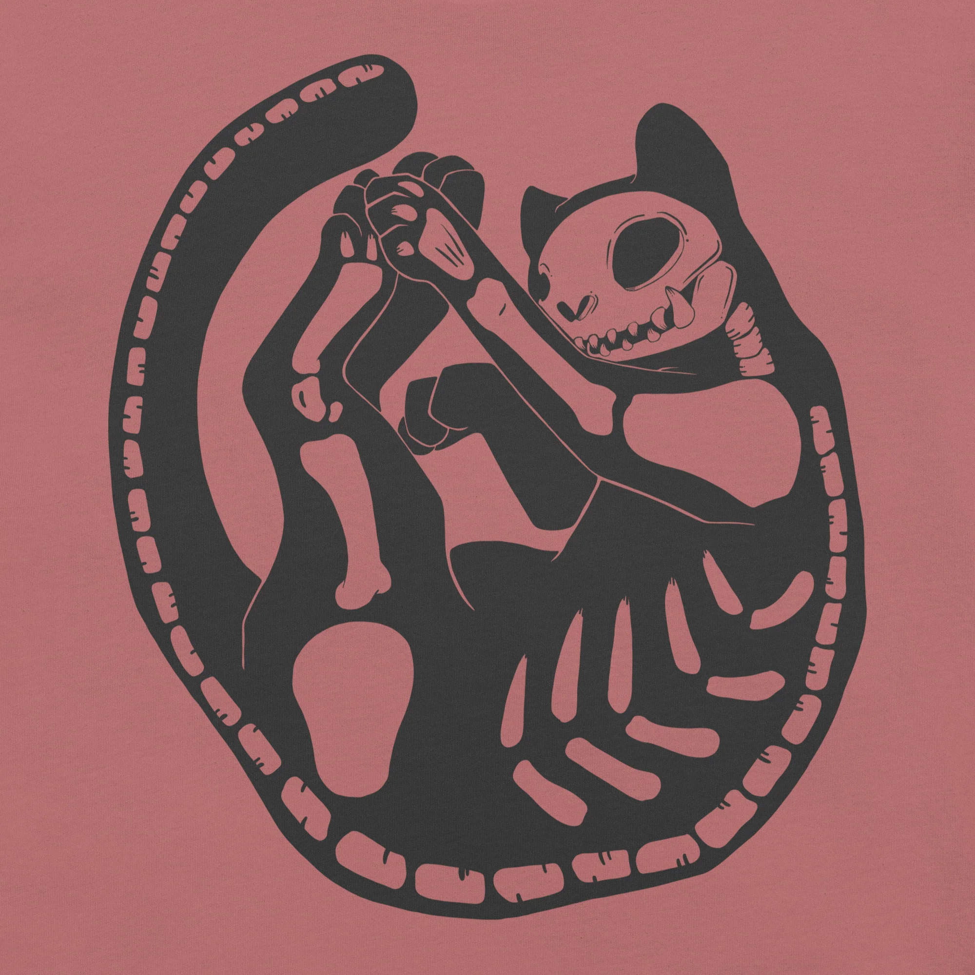 Cat Skeleton, Unisex T-Shirt - Image 2