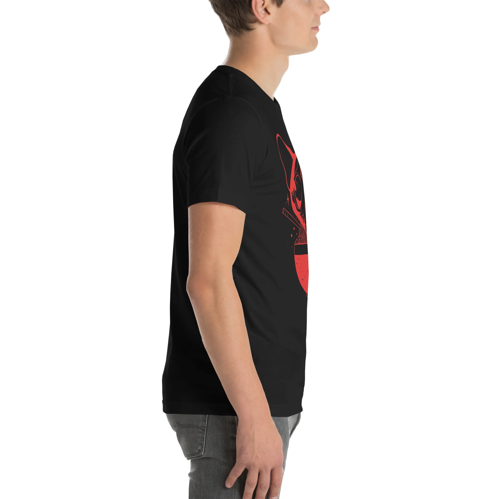 Cat Skull Ramen, Unisex T-Shirt - Image 4