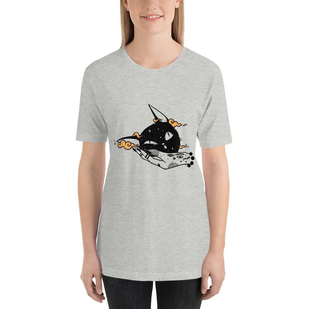 Squishy Cat Head, Unisex T-Shirt, Athletic Heather - Image 2
