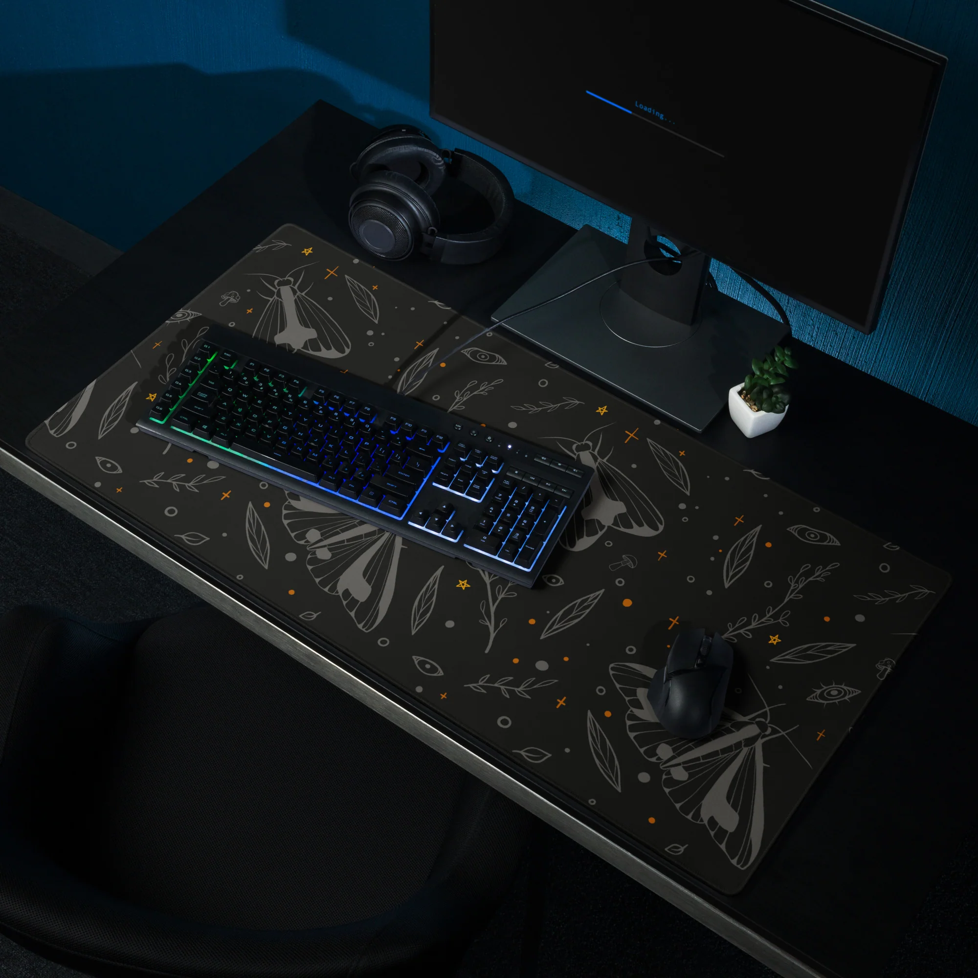 Clymene Moth, Dark, Gaming Mouse Pad - Image 9