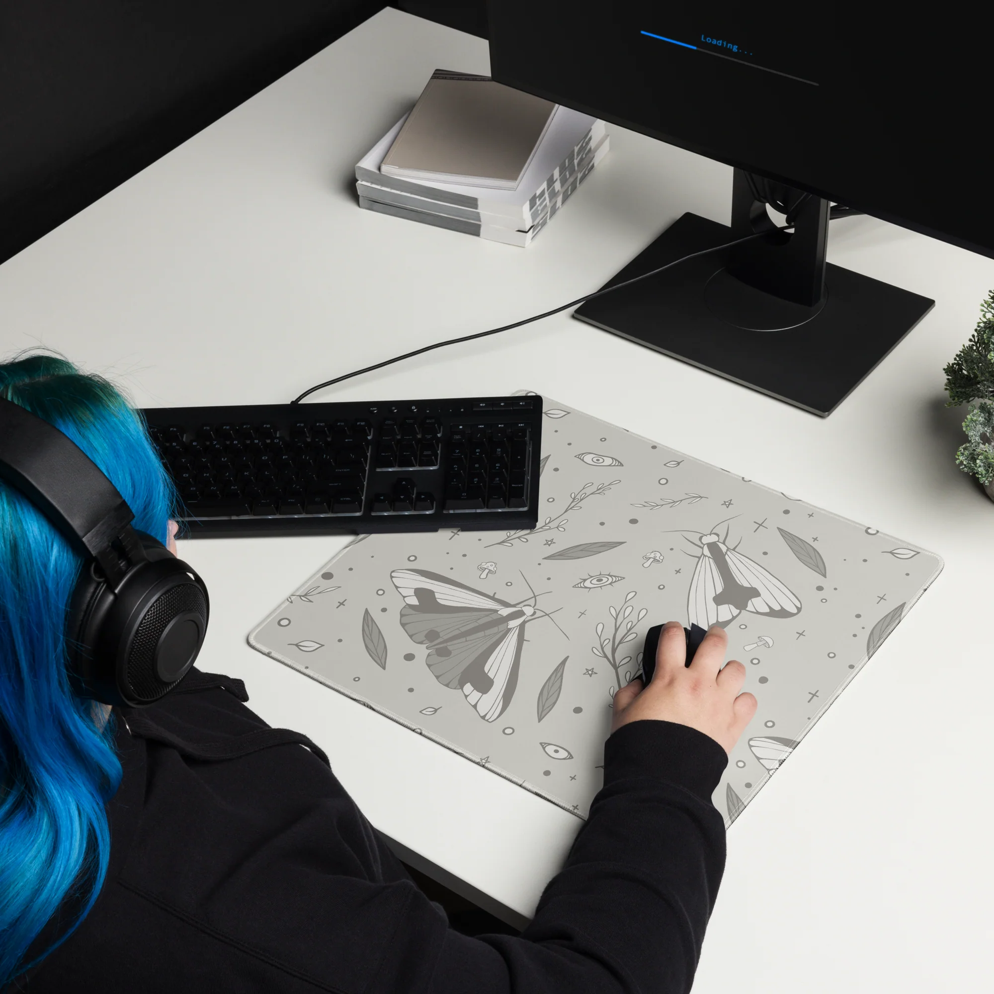 Clymene Moth, Light, Gaming Mouse Pad - Image 4