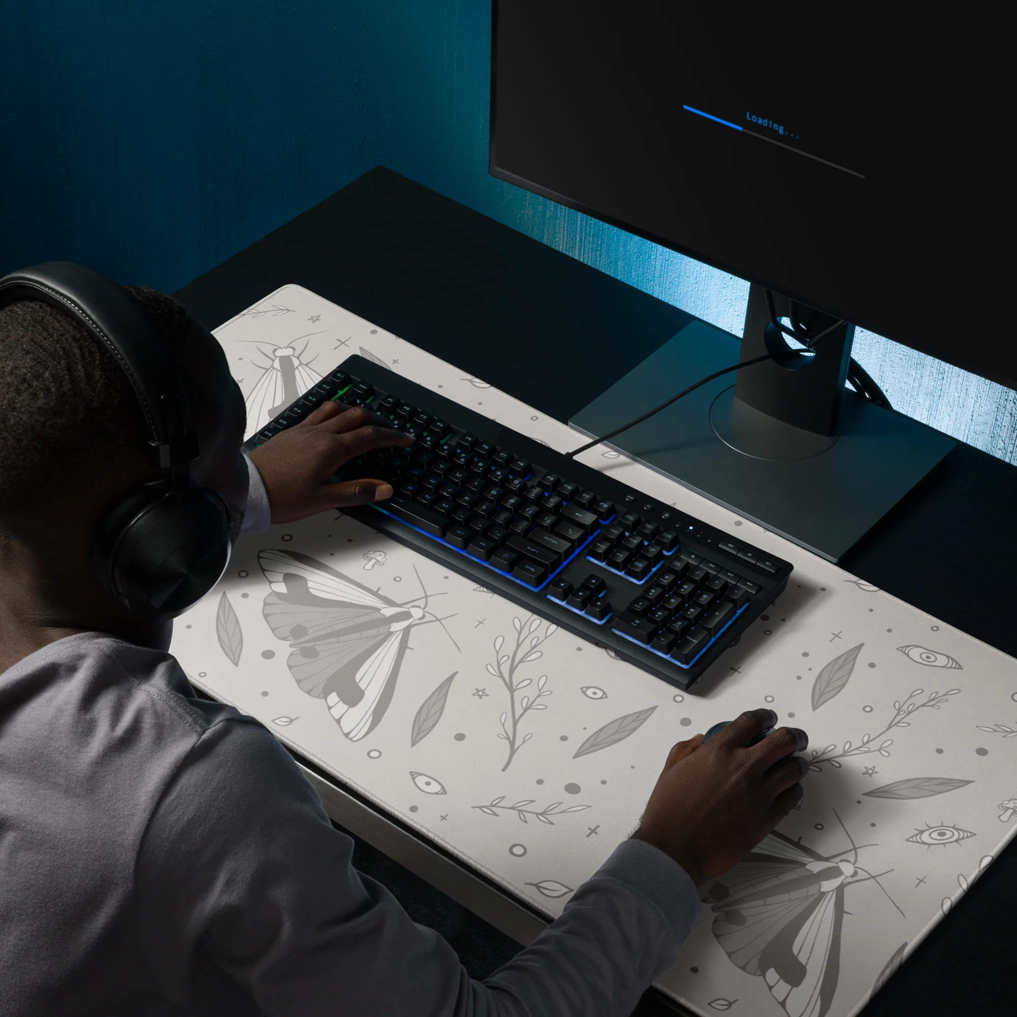 Clymene Moth, Light, Gaming Mouse Pad - Image 9