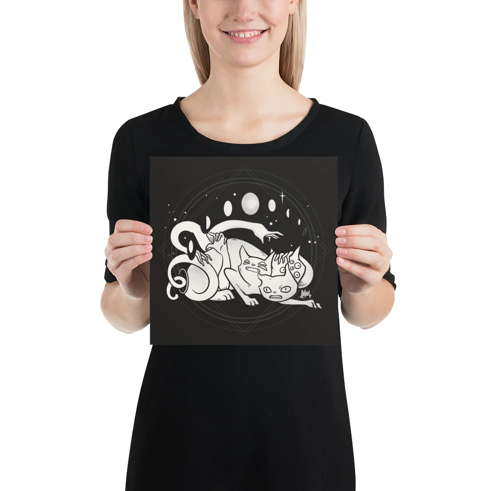 Crawling Cat, Matte Art Print Poster - Image 2