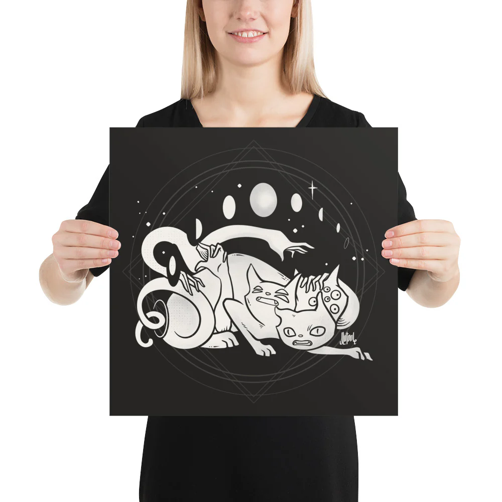 Crawling Cat, Matte Art Print Poster - Image 5