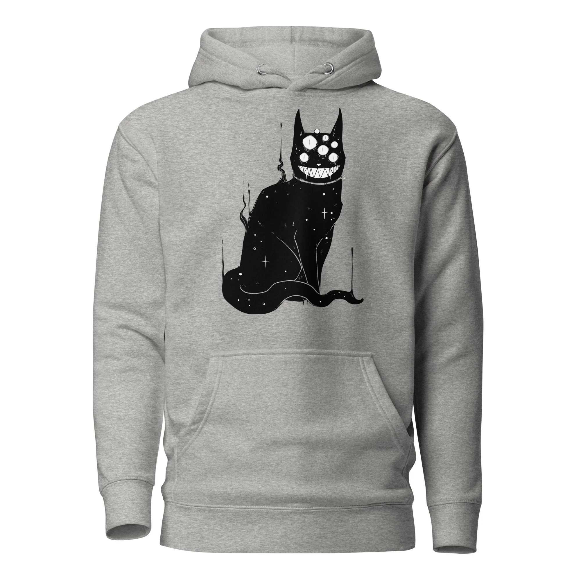 Creepy Cute Black Cat, Unisex Hoodie