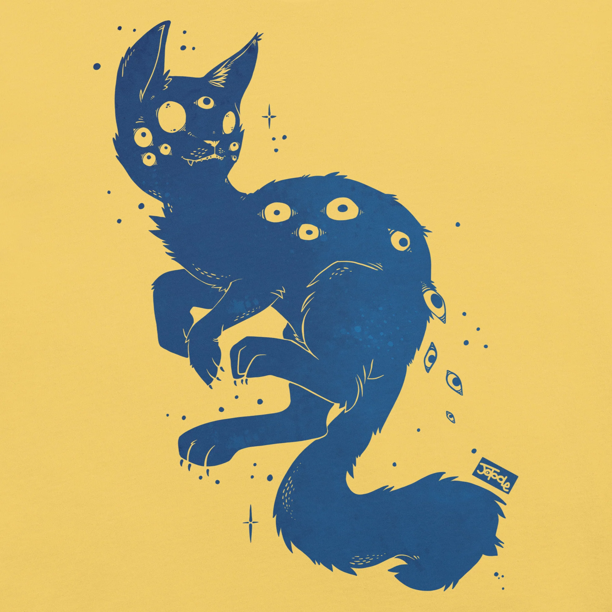 Creepy Cute Cat, Unisex T-Shirt - Image 2