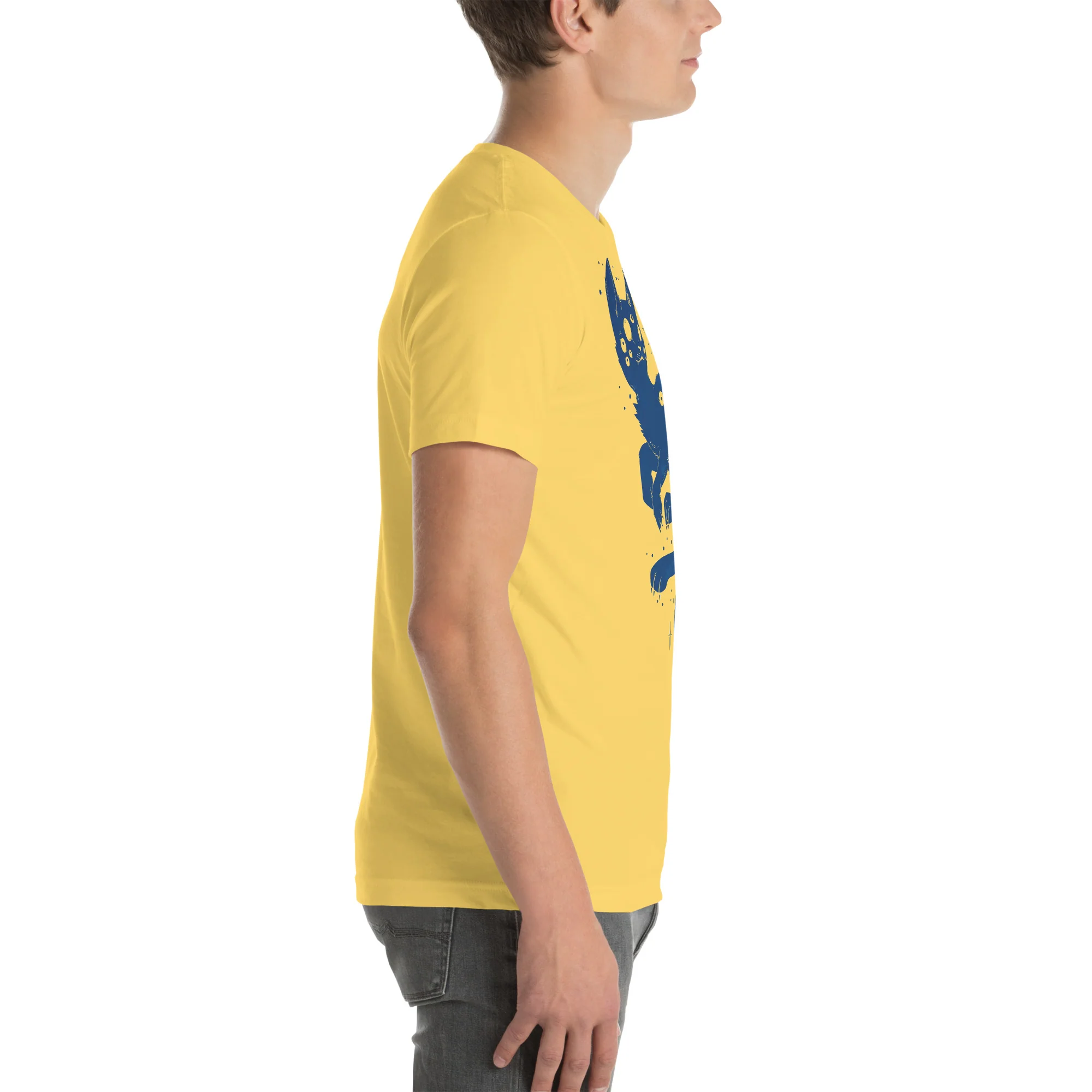 Creepy Cute Cat, Unisex T-Shirt - Image 4