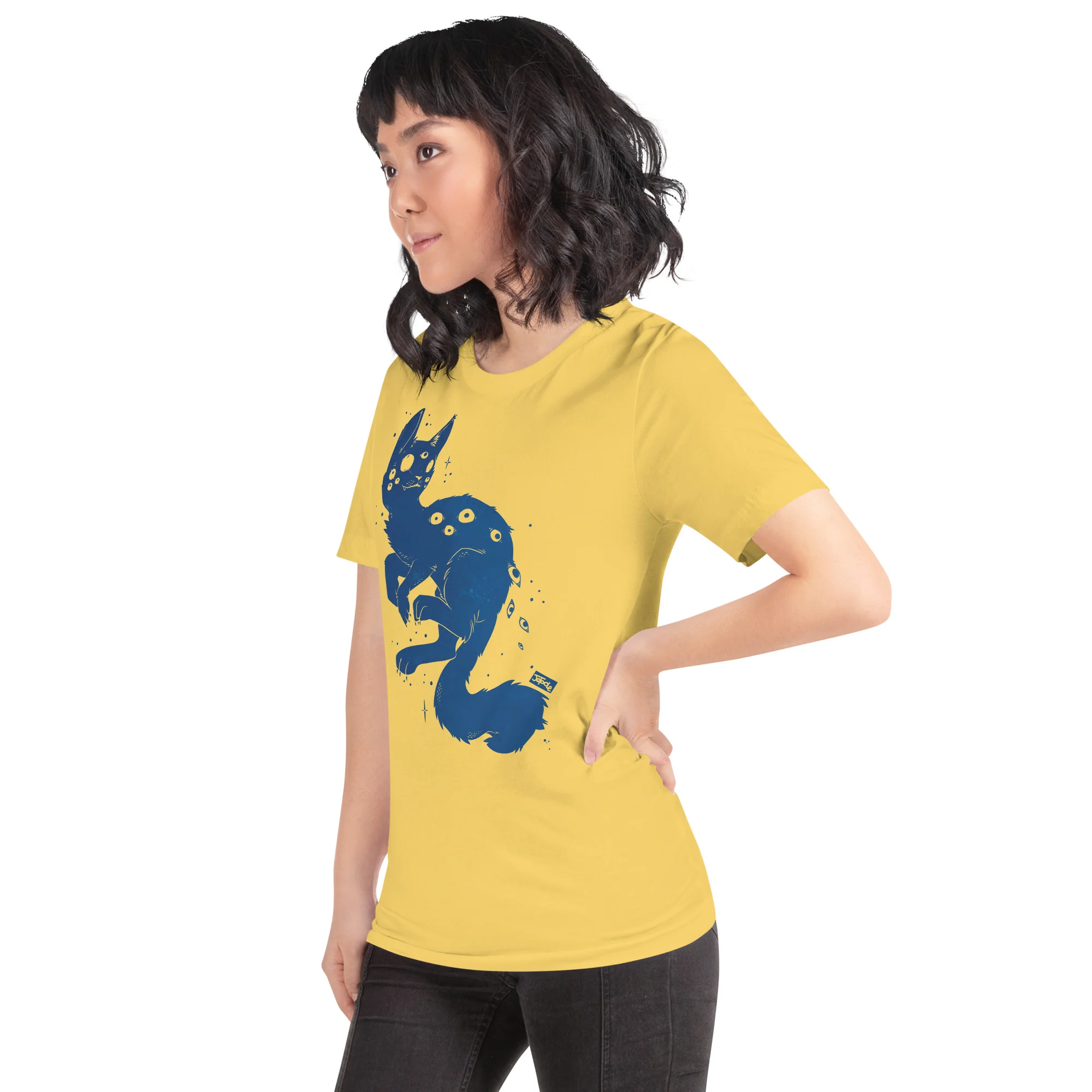 Creepy Cute Cat, Unisex T-Shirt - Image 5