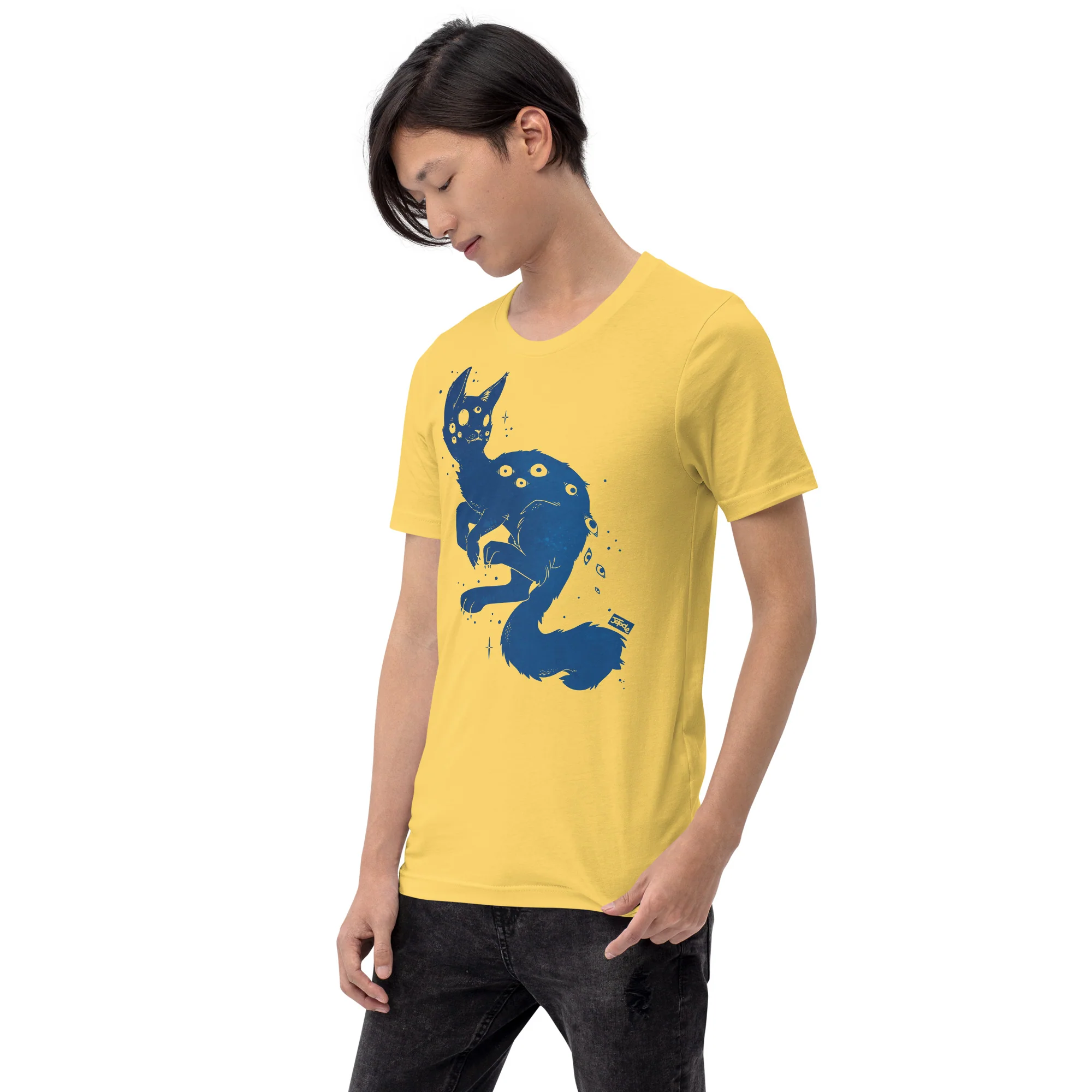 Creepy Cute Cat, Unisex T-Shirt - Image 9