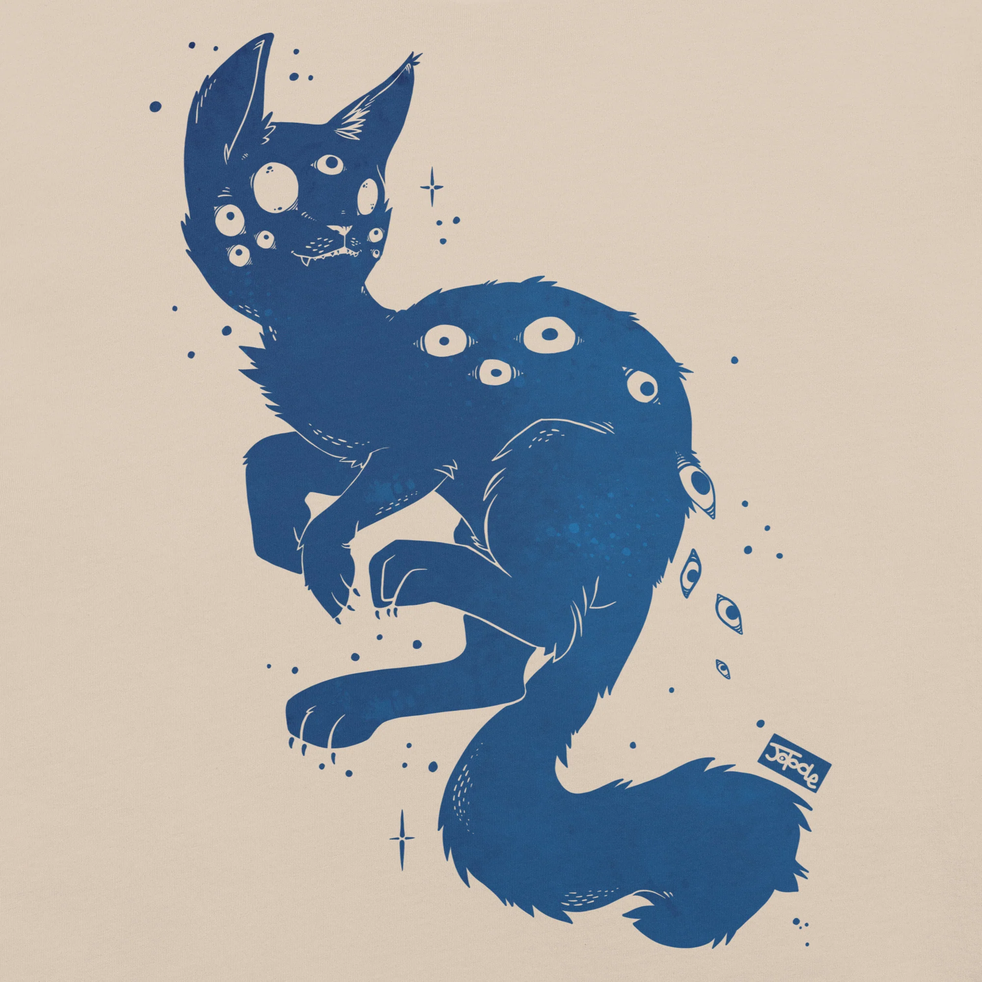Creepy Cute Cat, Unisex T-Shirt - Image 2