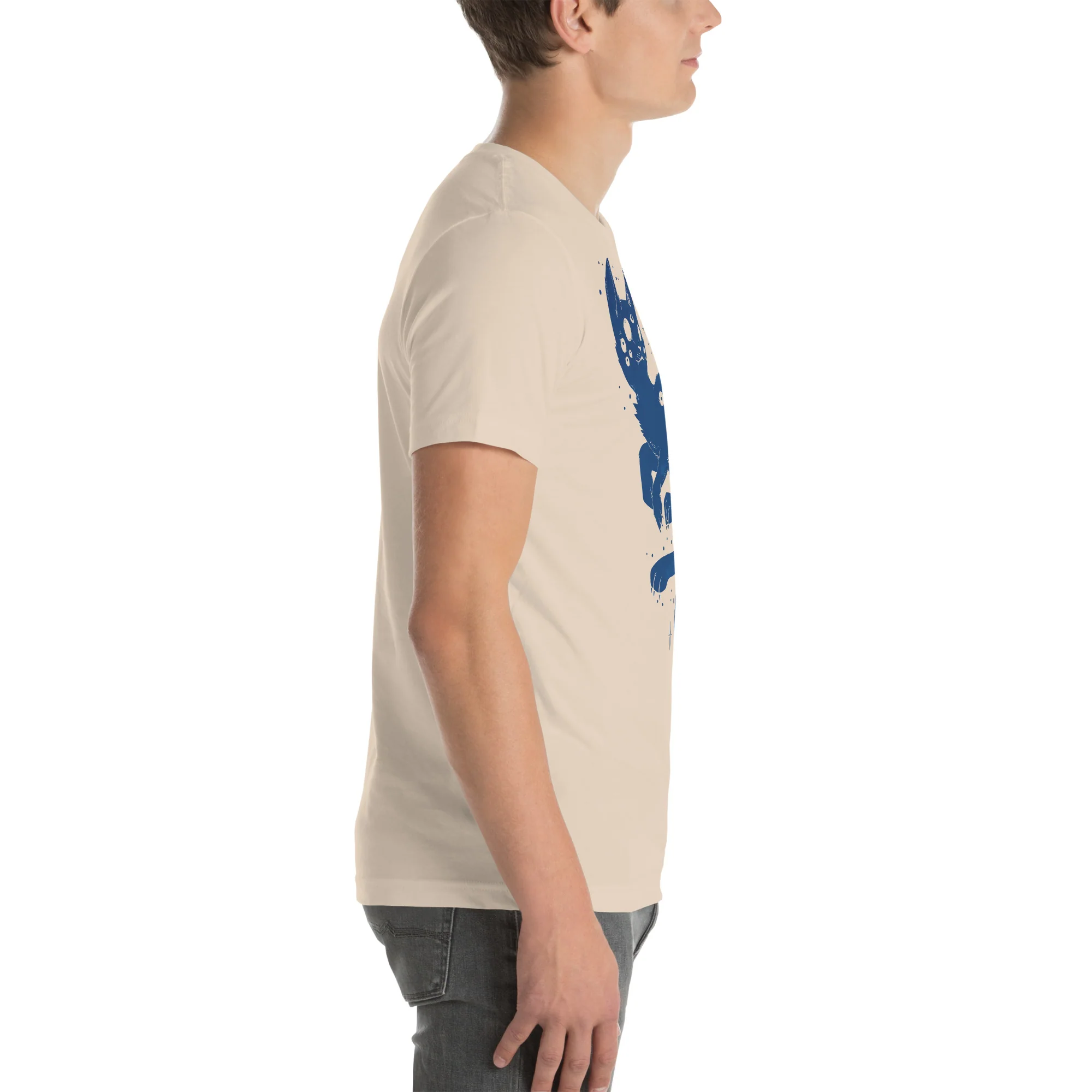 Creepy Cute Cat, Unisex T-Shirt - Image 4