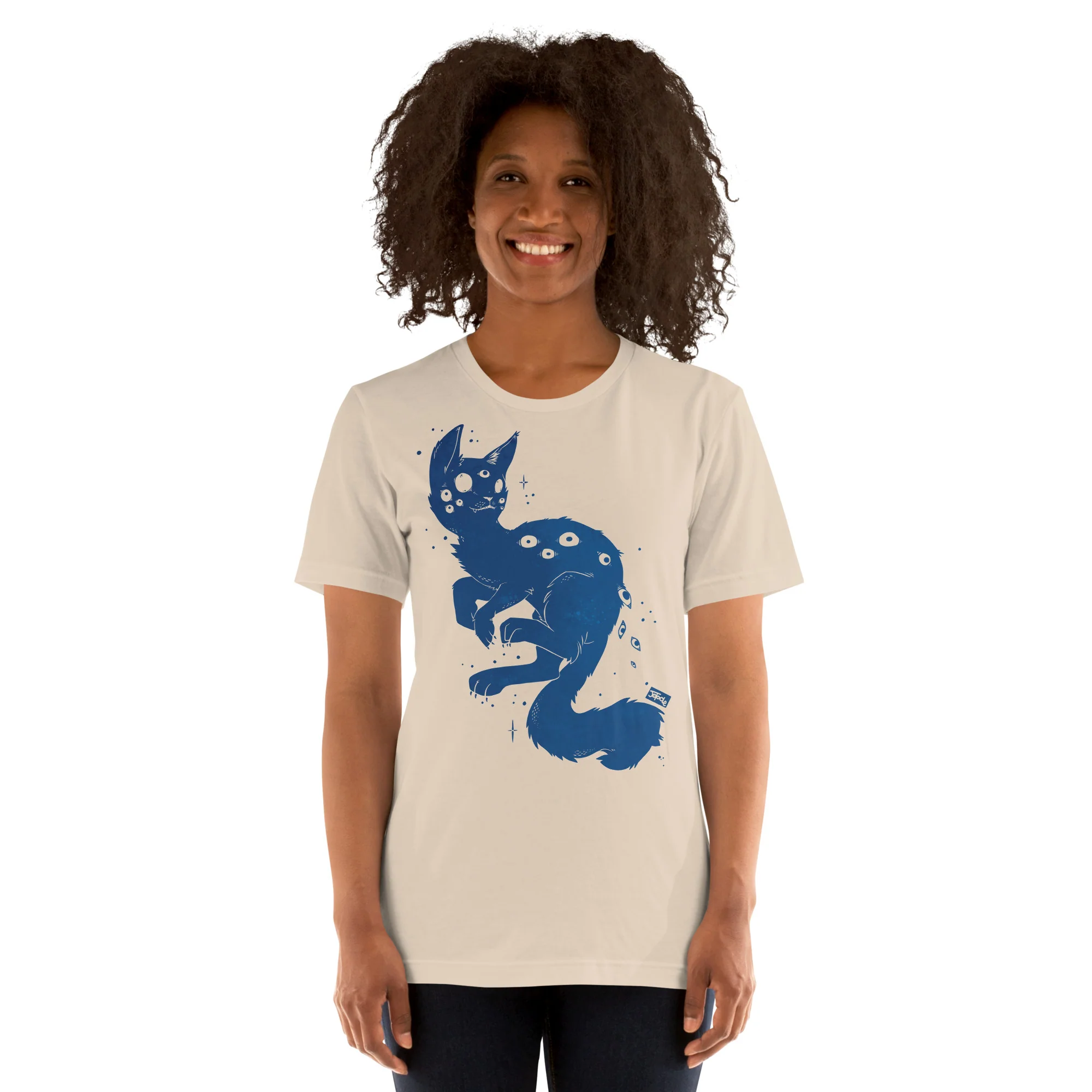 Creepy Cute Cat, Unisex T-Shirt - Image 8