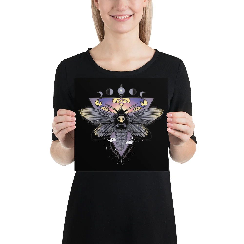 Death Head Moth, Matte Art Print Poster - Image 3