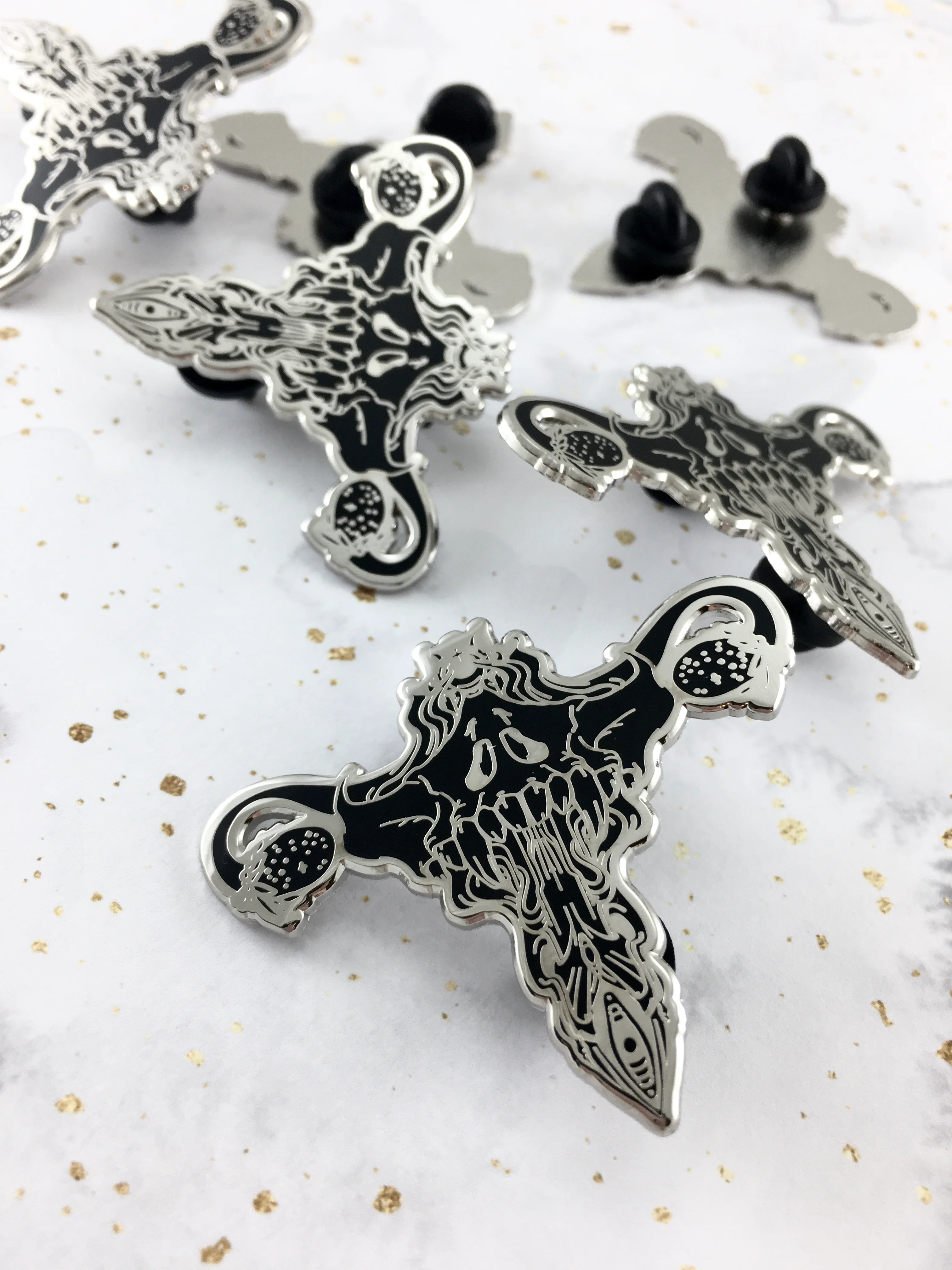 Death Metal Uterus, Enamel Pin - Image 4