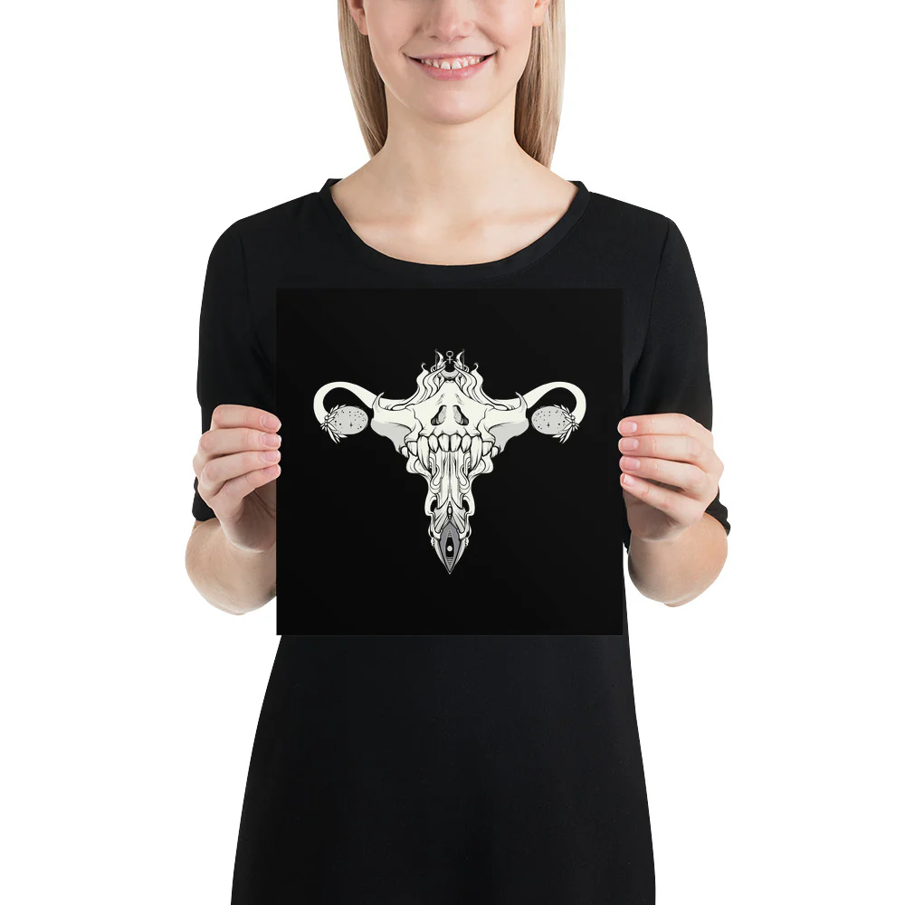 Death Metal Uterus, Matte Art Print Poster - Image 3