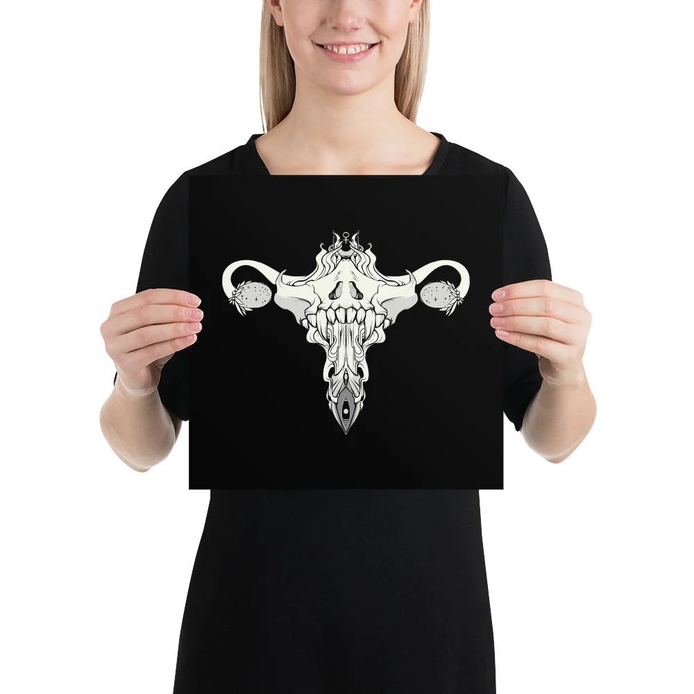 Death Metal Uterus, Matte Art Print Poster - Image 4