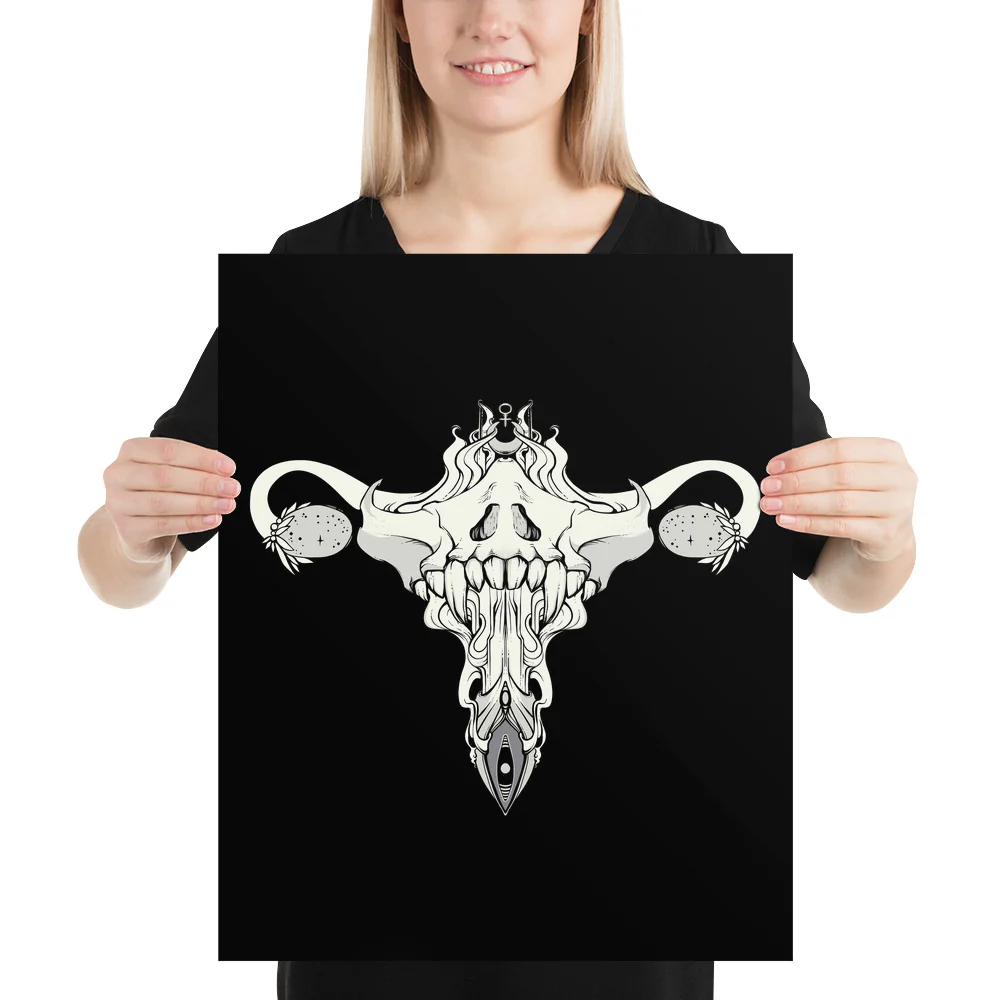 Death Metal Uterus, Matte Art Print Poster - Image 7