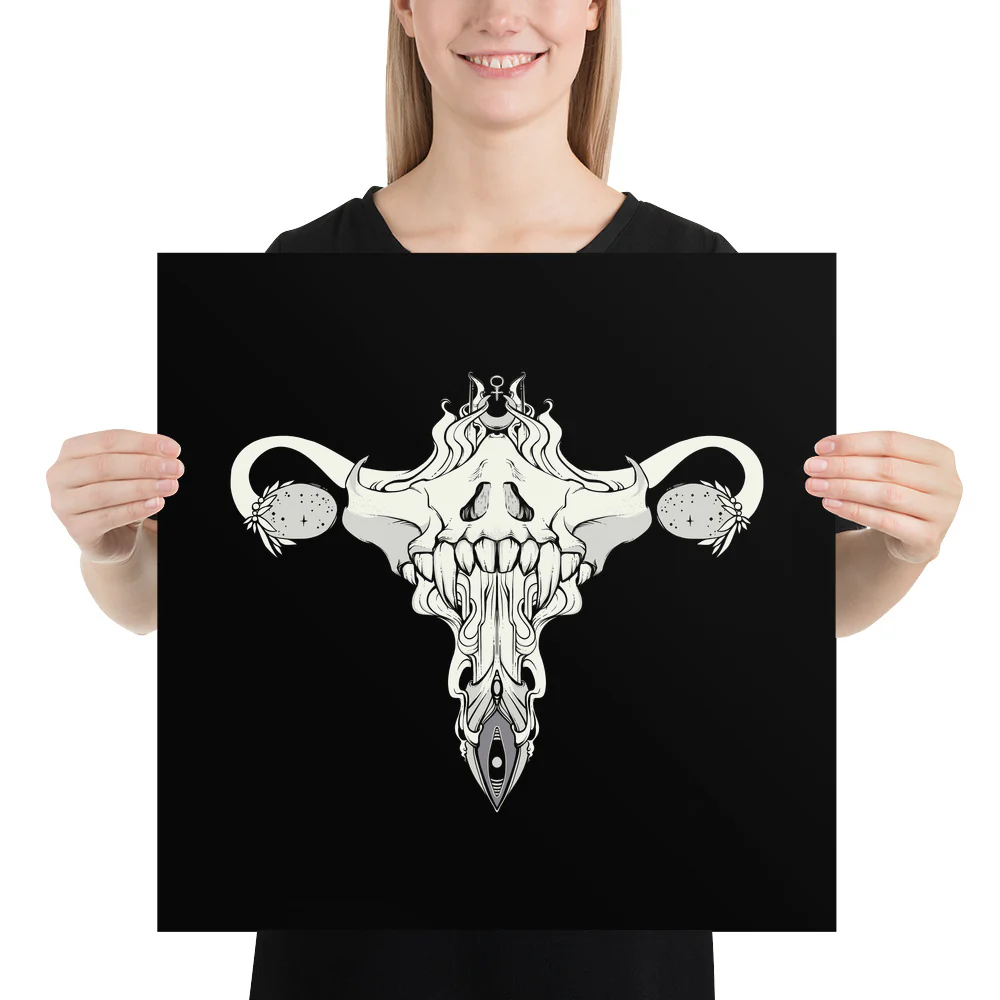 Death Metal Uterus, Matte Art Print Poster - Image 8